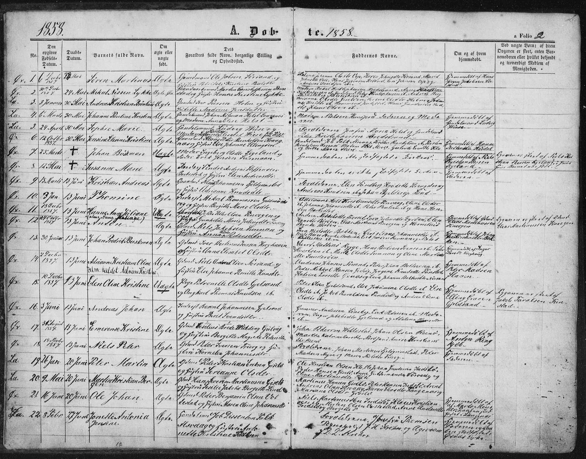 Ministerialprotokoller, klokkerbøker og fødselsregistre - Nordland, SAT/A-1459/893/L1333: Parish register (official) no. 893A06, 1858-1866, p. 2