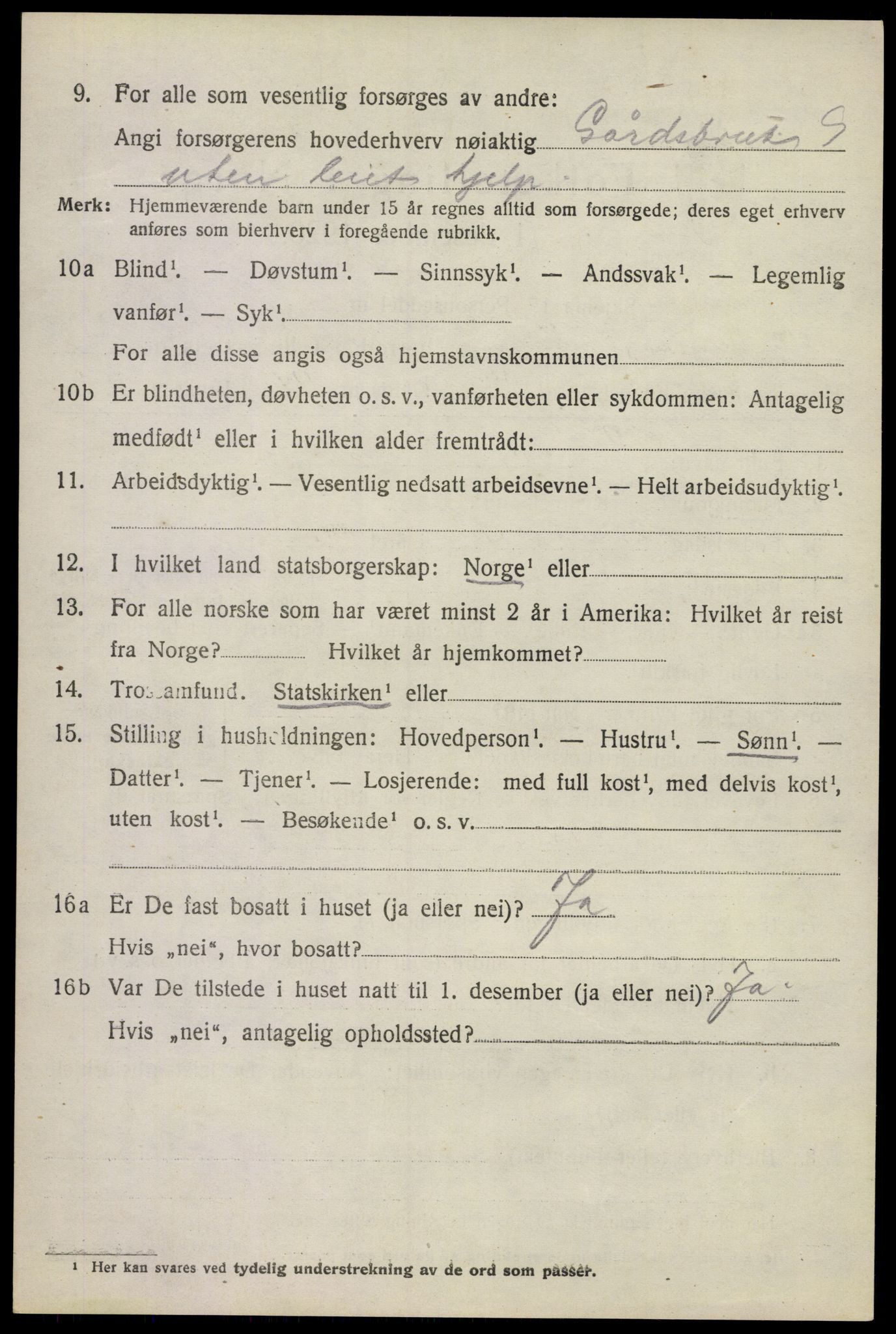 SAKO, 1920 census for Sem, 1920, p. 7534