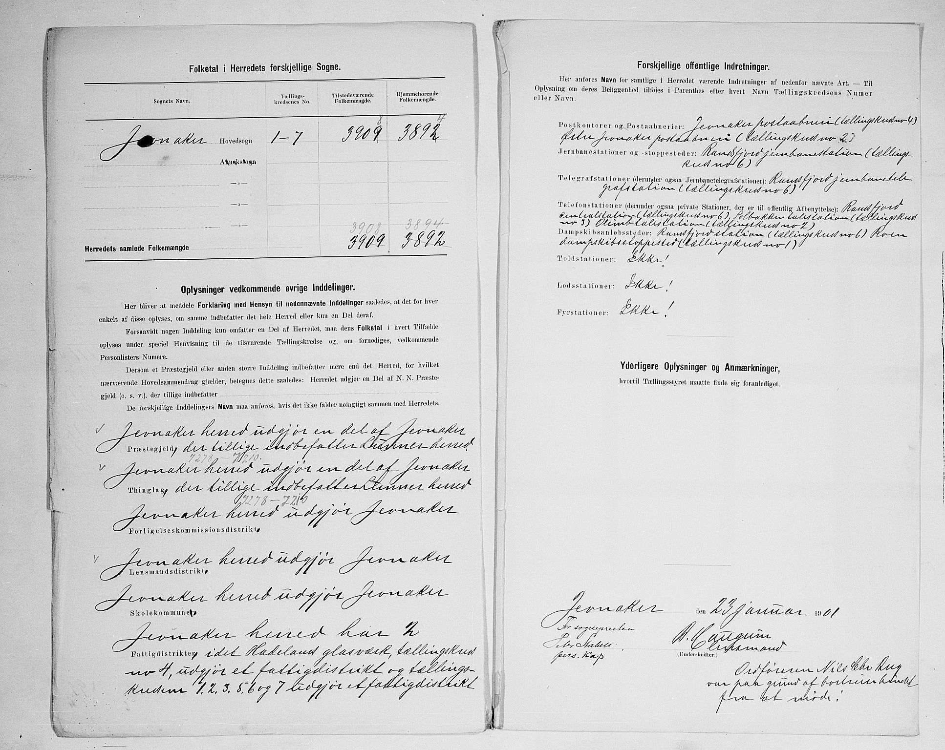 SAH, 1900 census for Jevnaker, 1900, p. 3