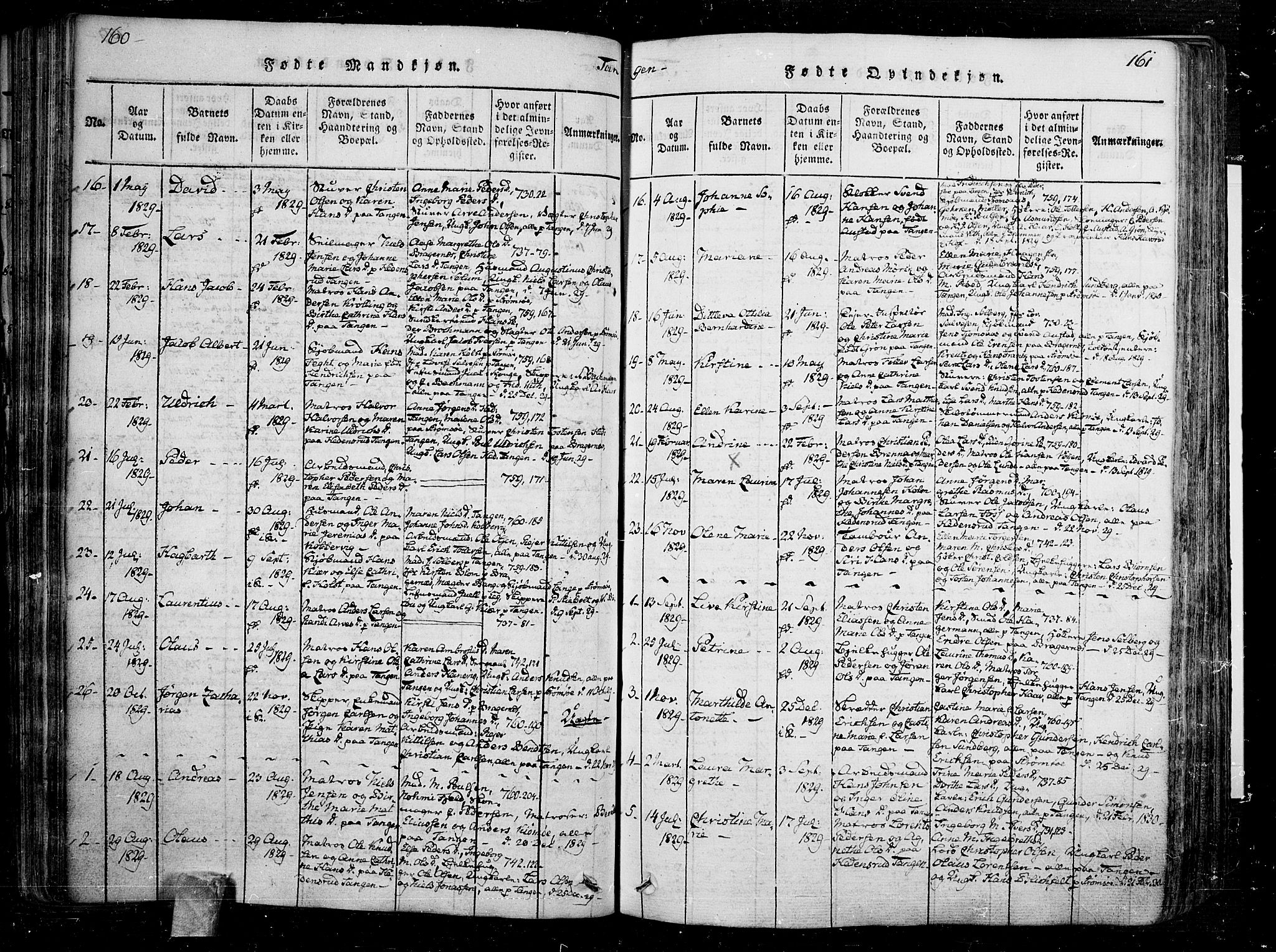 Skoger kirkebøker, AV/SAKO-A-59/F/Fa/L0002: Parish register (official) no. I 2 /2, 1814-1842, p. 160-161