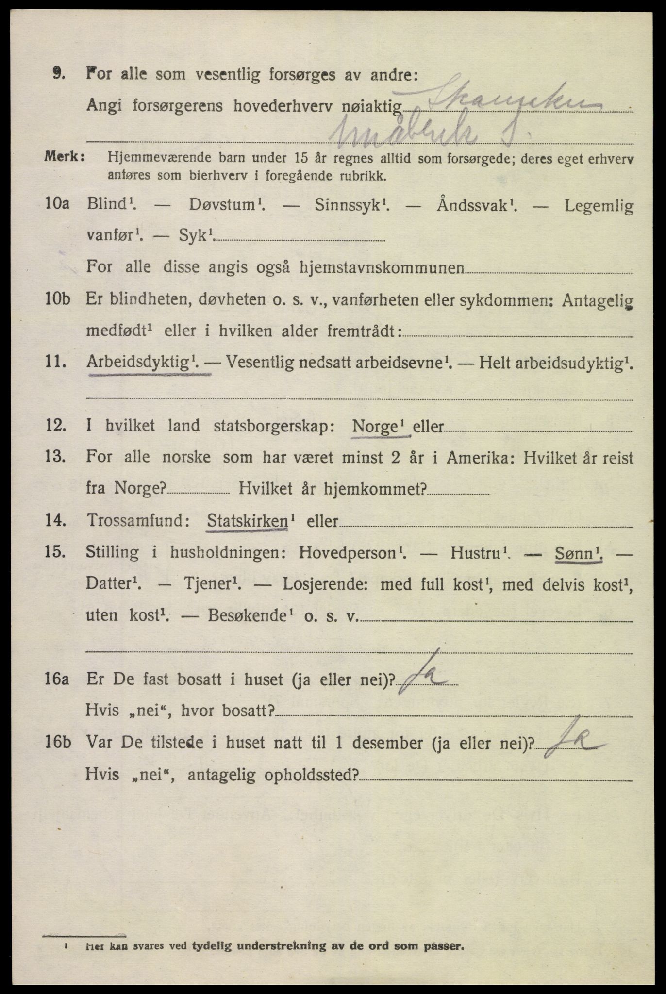 SAK, 1920 census for Søndeled, 1920, p. 1712