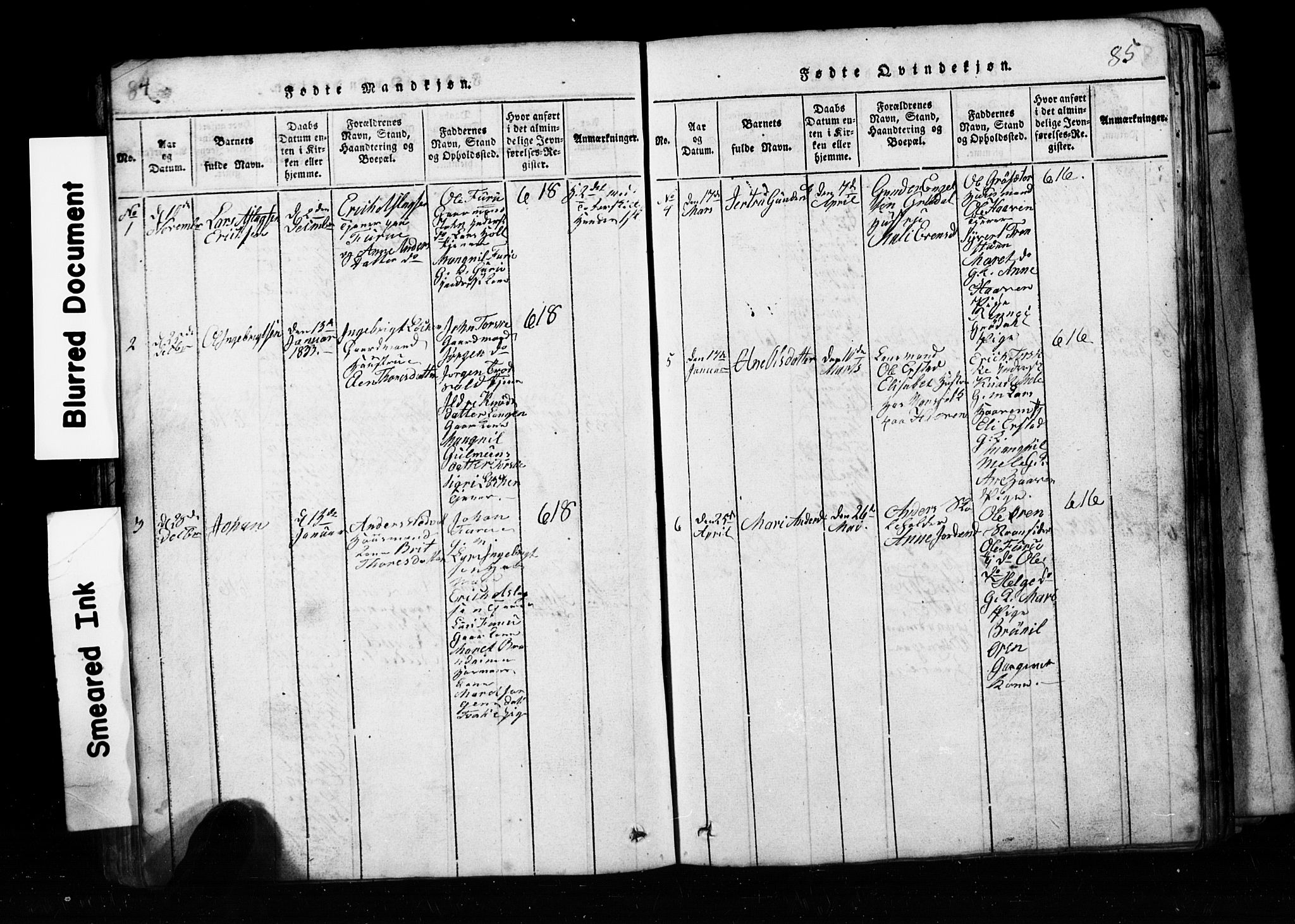 Ministerialprotokoller, klokkerbøker og fødselsregistre - Møre og Romsdal, AV/SAT-A-1454/590/L1016: Parish register (copy) no. 590C01, 1819-1838, p. 84-85