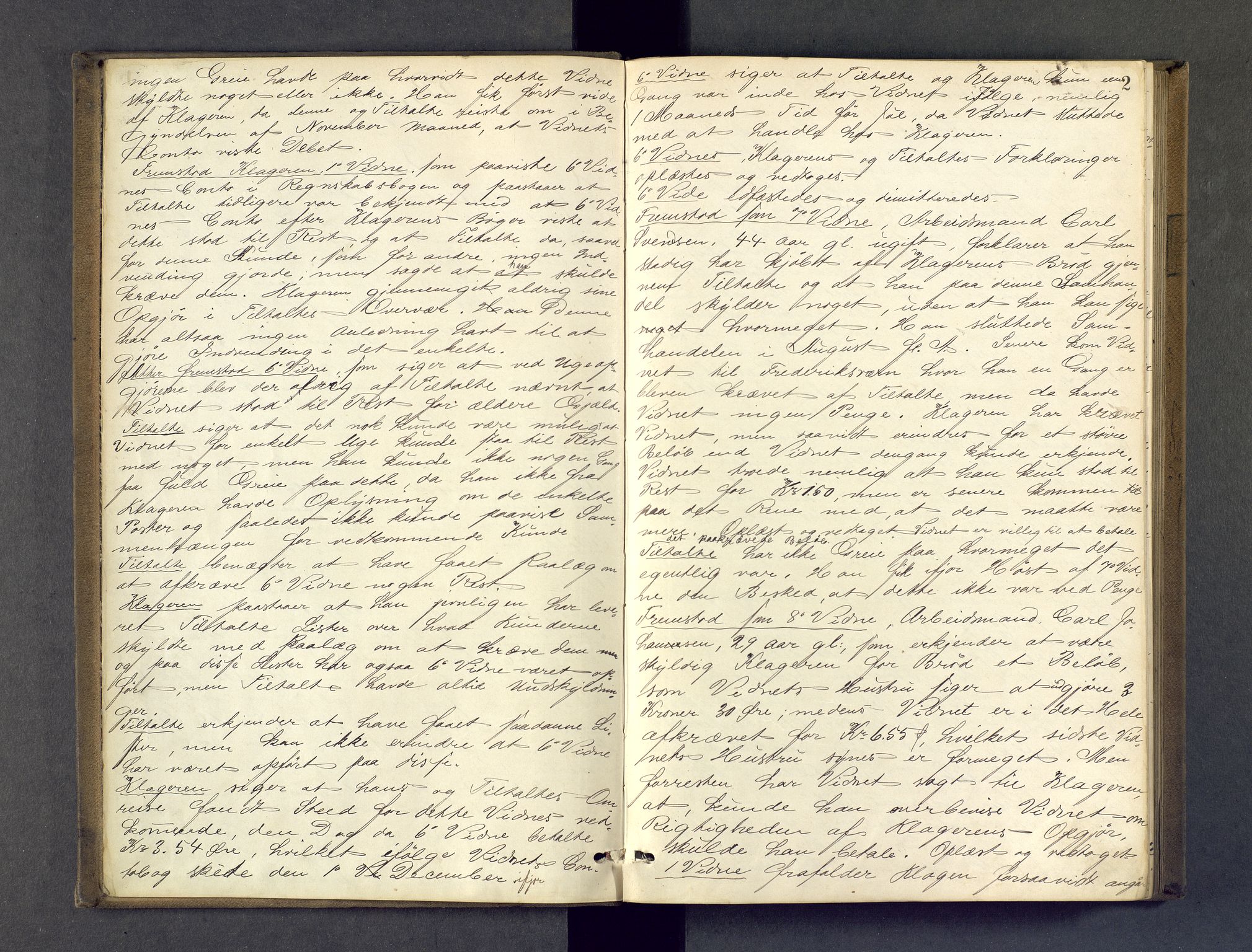 Larvik byfogd, AV/SAKO-A-218/F/Fd/L0011: Ekstrarettsprotokoll., 1884-1885, p. 2