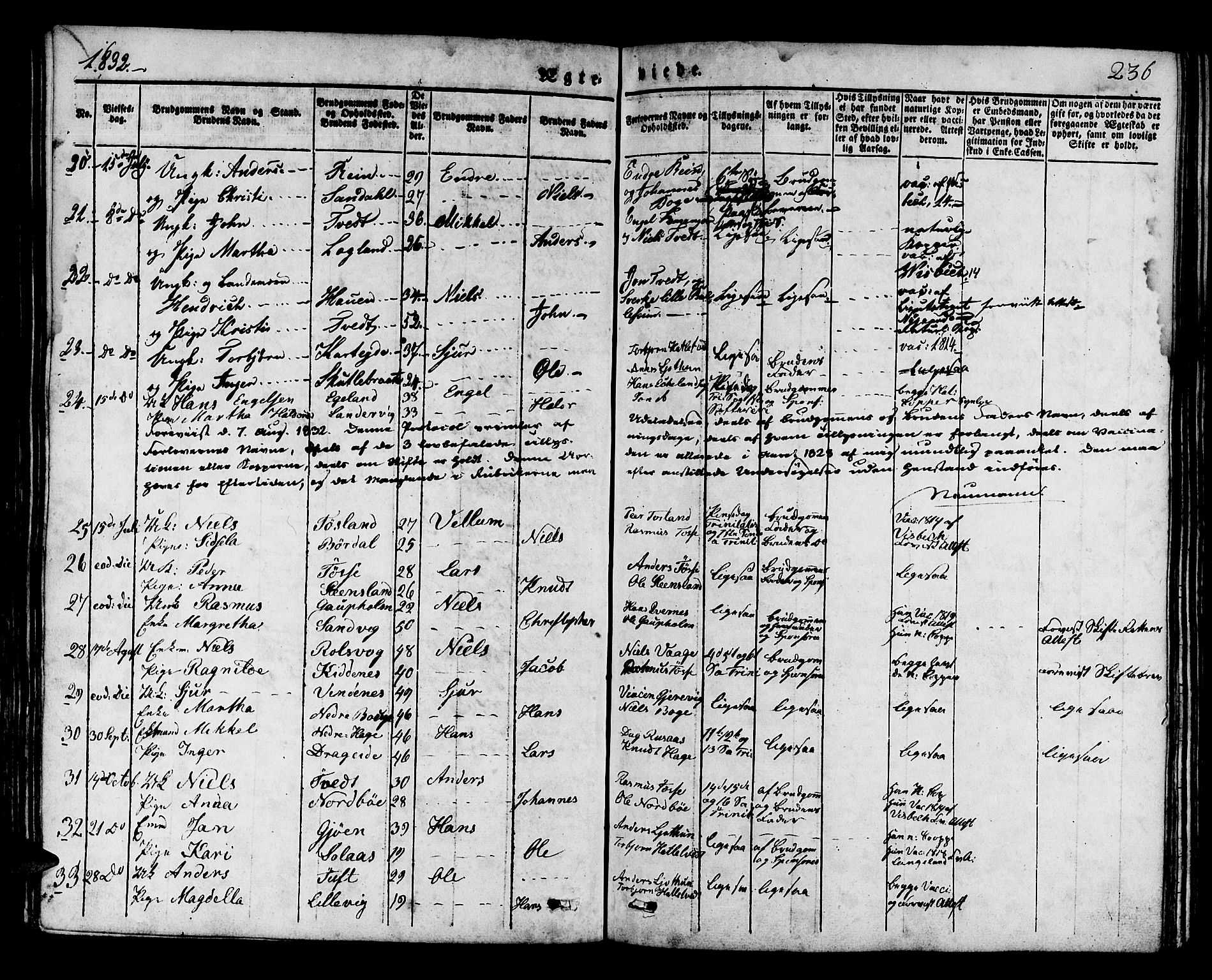 Os sokneprestembete, AV/SAB-A-99929: Parish register (official) no. A 14, 1826-1839, p. 236