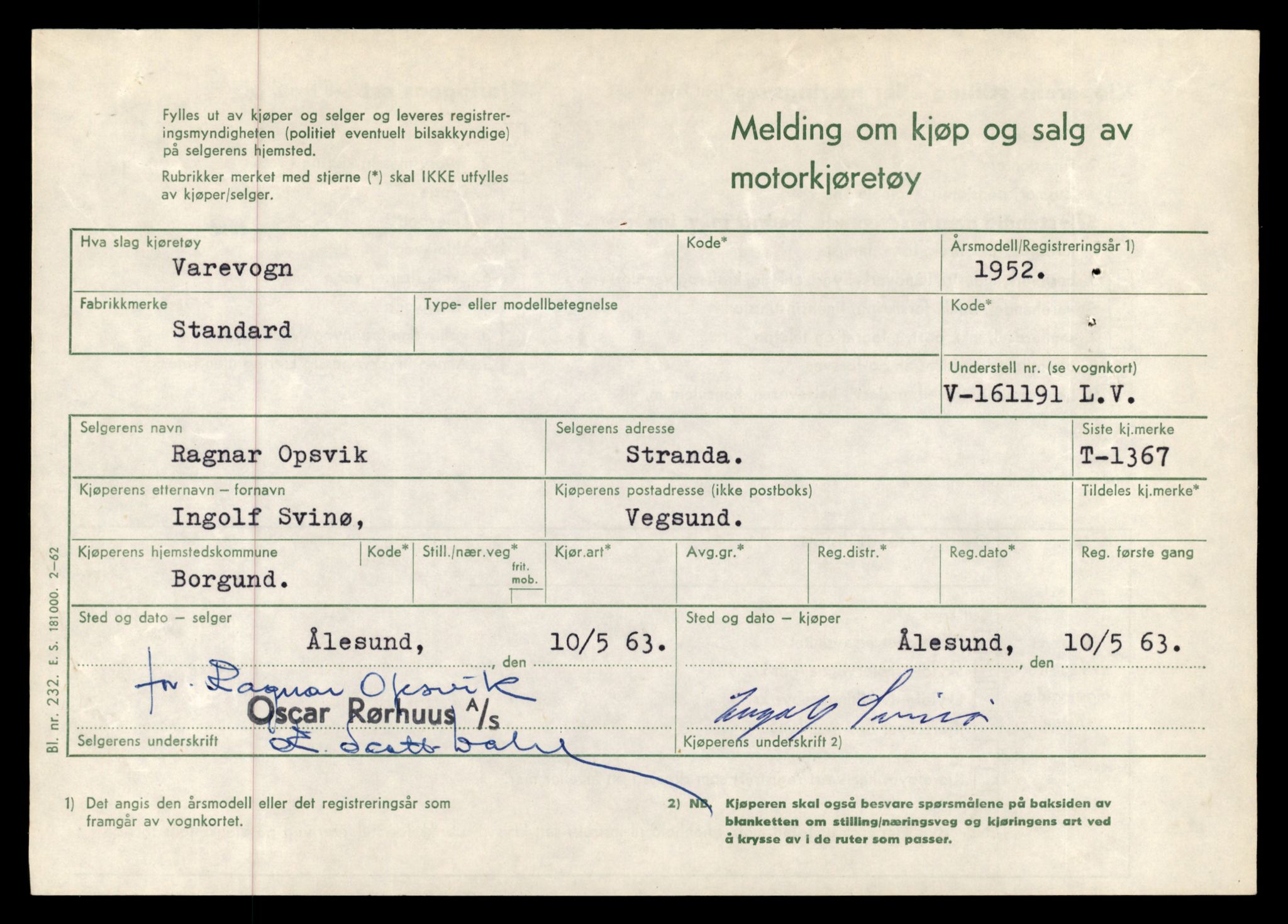 Møre og Romsdal vegkontor - Ålesund trafikkstasjon, AV/SAT-A-4099/F/Fe/L0012: Registreringskort for kjøretøy T 1290 - T 1450, 1927-1998, p. 1704