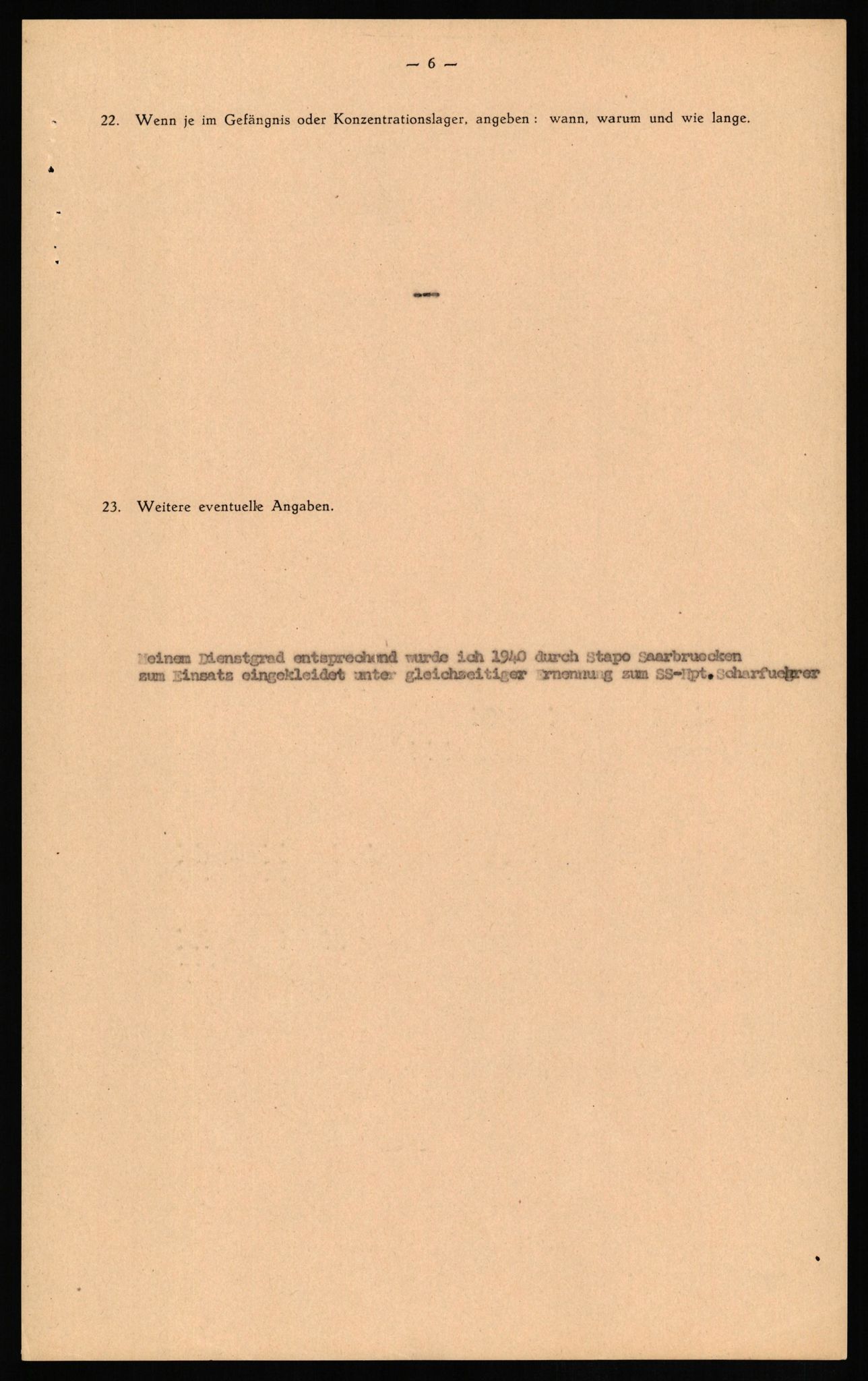 Forsvaret, Forsvarets overkommando II, AV/RA-RAFA-3915/D/Db/L0016: CI Questionaires. Tyske okkupasjonsstyrker i Norge. Tyskere., 1945-1946, p. 37