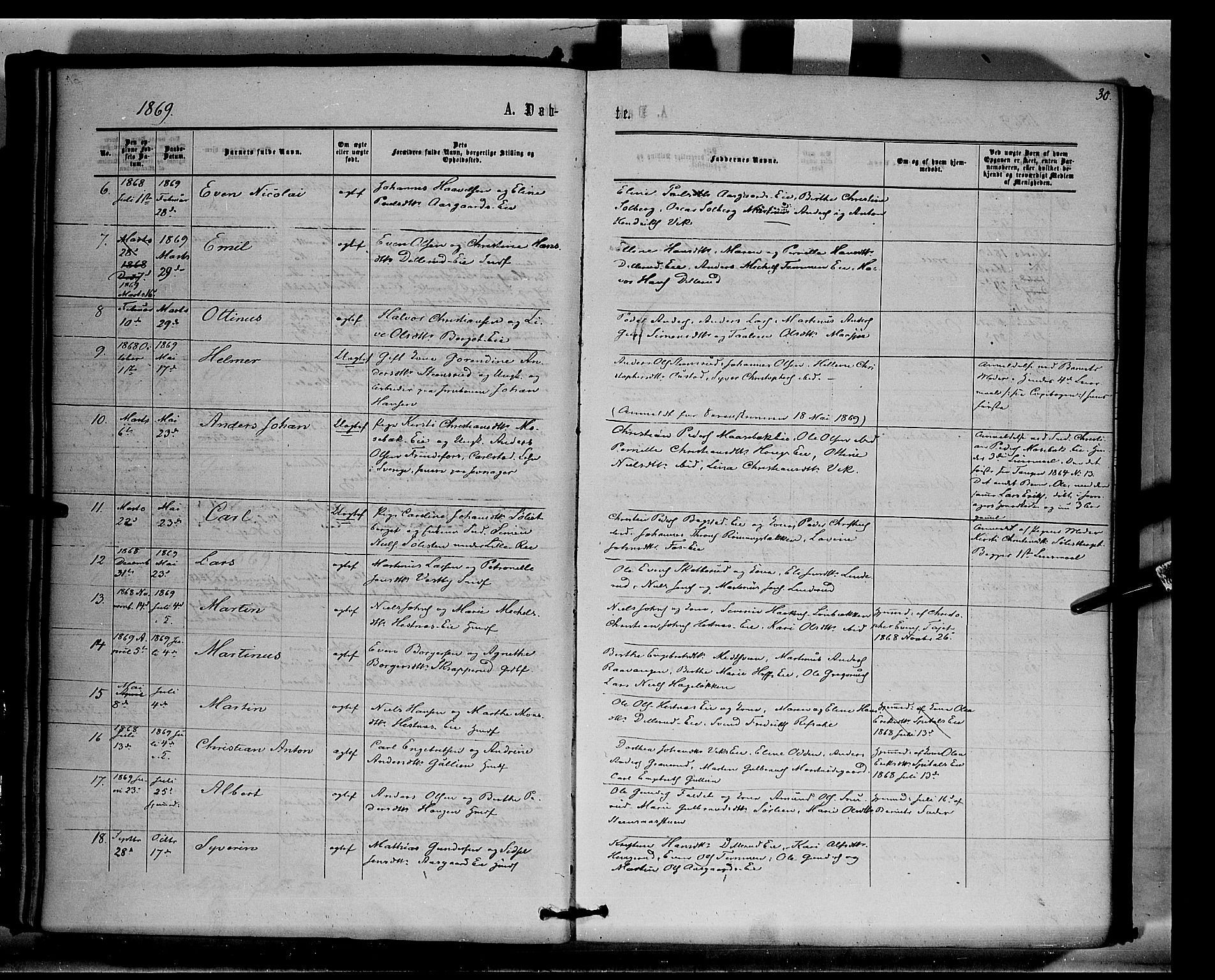 Stange prestekontor, SAH/PREST-002/K/L0014: Parish register (official) no. 14, 1862-1879, p. 30