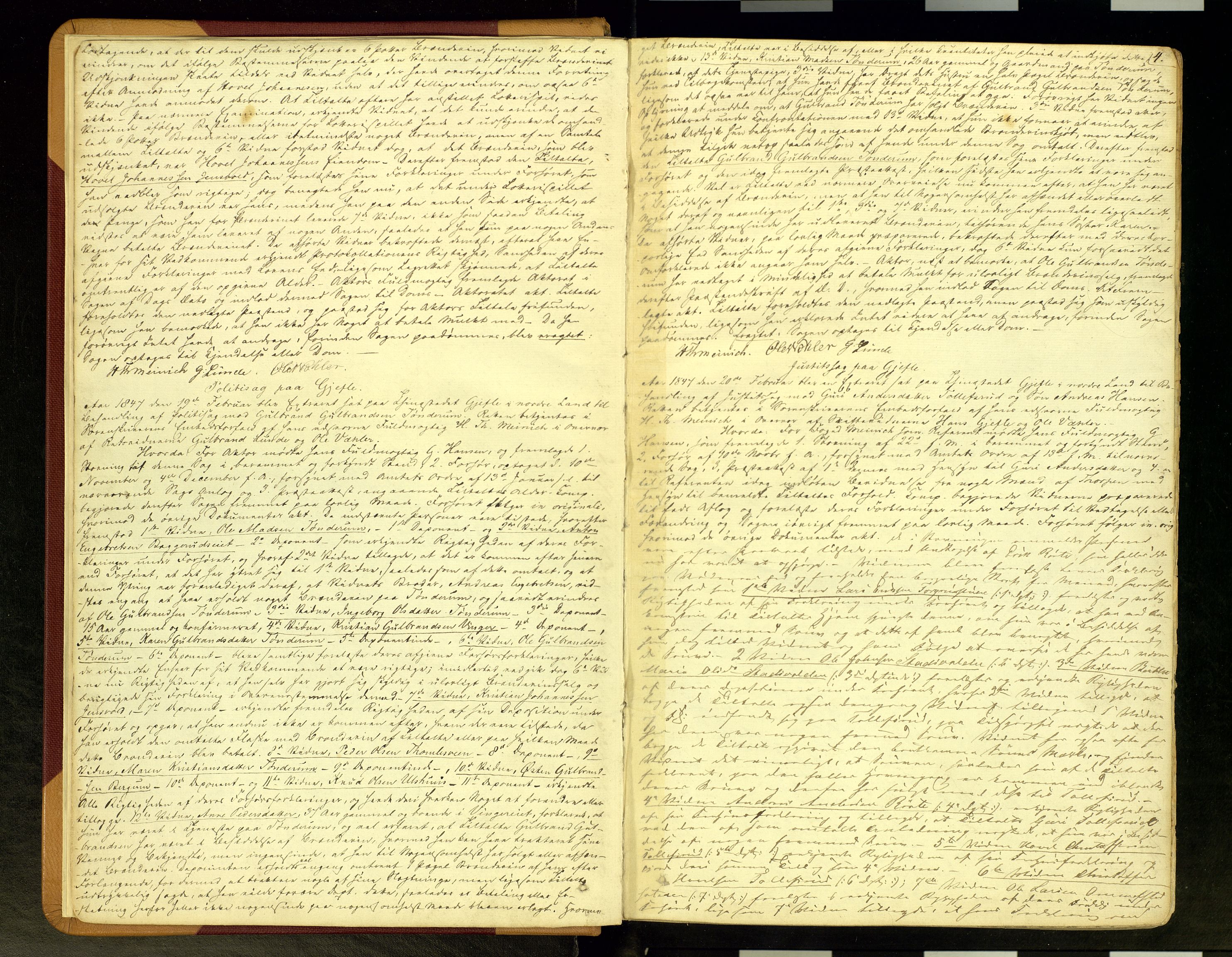 Hadeland og Land tingrett, AV/SAH-TING-010/G/Gc/L0006: Ekstrarettsprotokoll, 1847-1857, p. 4