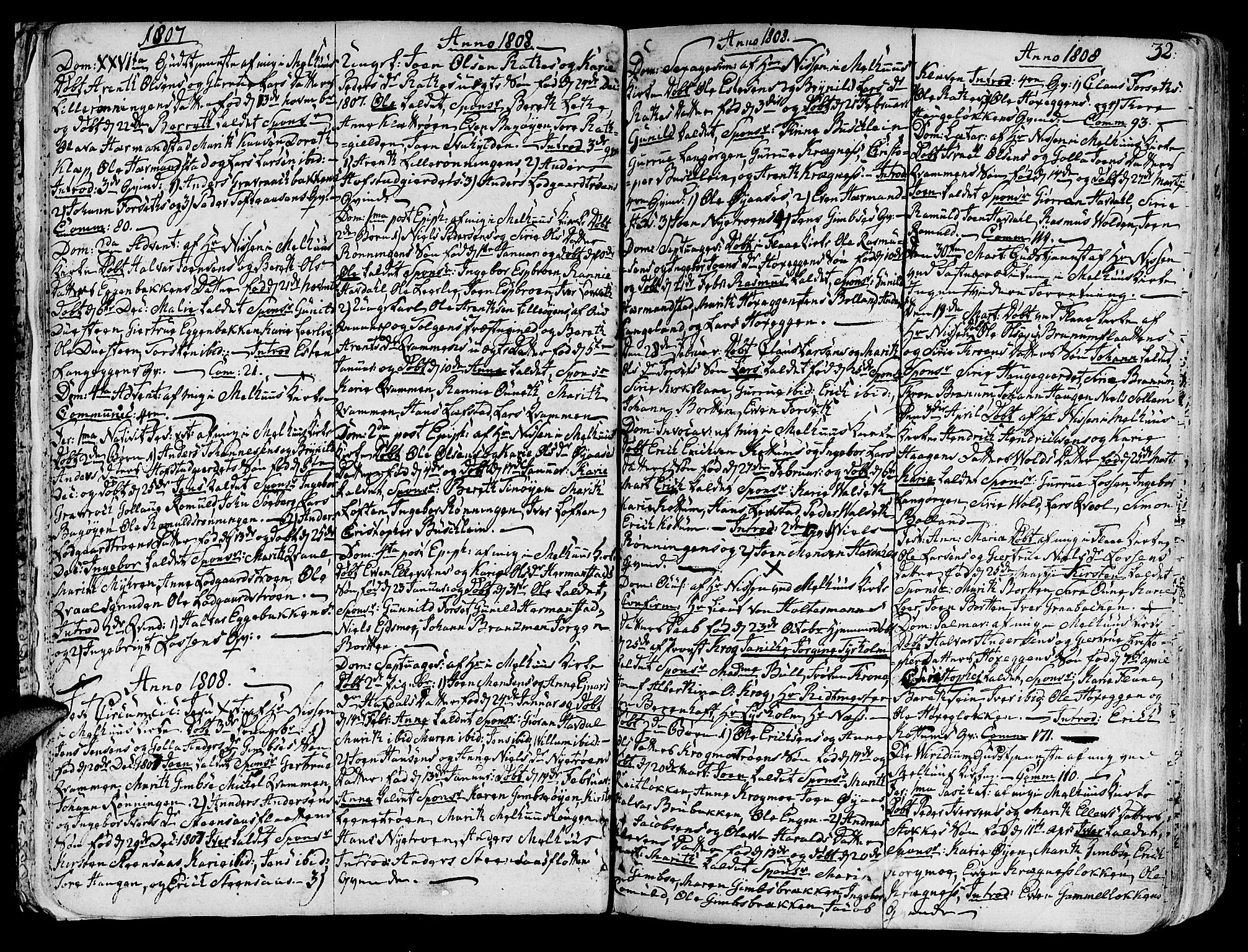 Ministerialprotokoller, klokkerbøker og fødselsregistre - Sør-Trøndelag, SAT/A-1456/691/L1061: Parish register (official) no. 691A02 /1, 1768-1815, p. 32