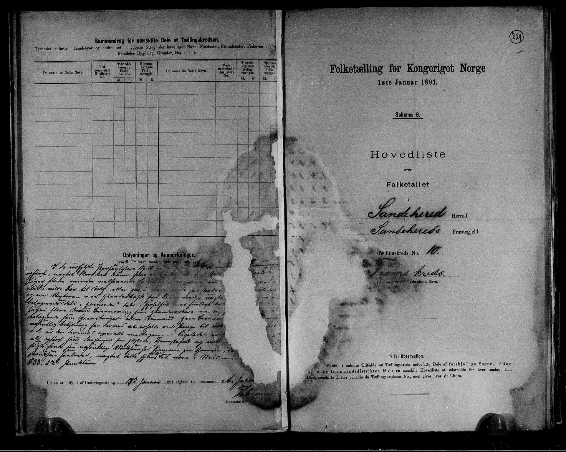 RA, 1891 census for 0724 Sandeherred, 1891, p. 35