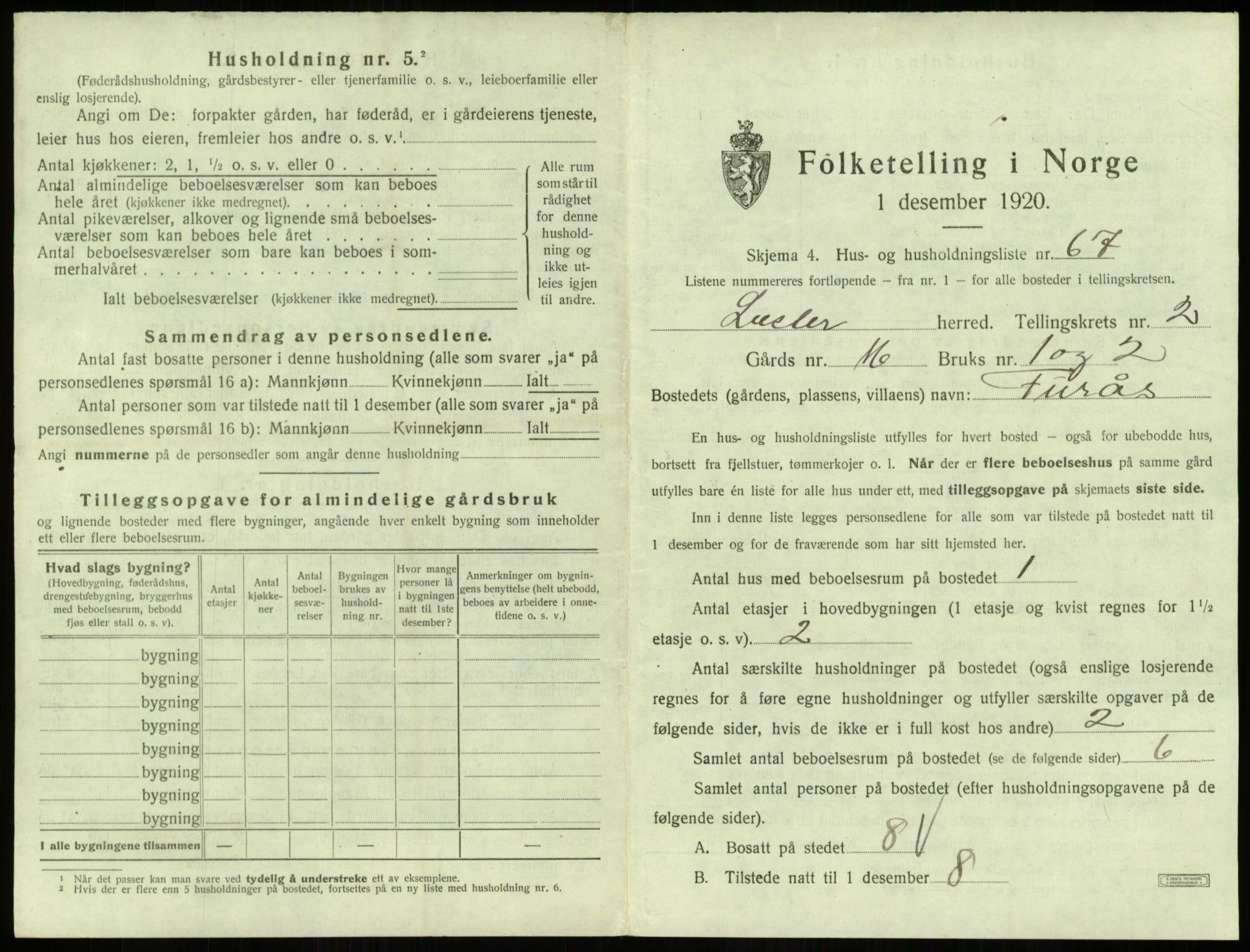 SAB, 1920 census for Luster, 1920, p. 245