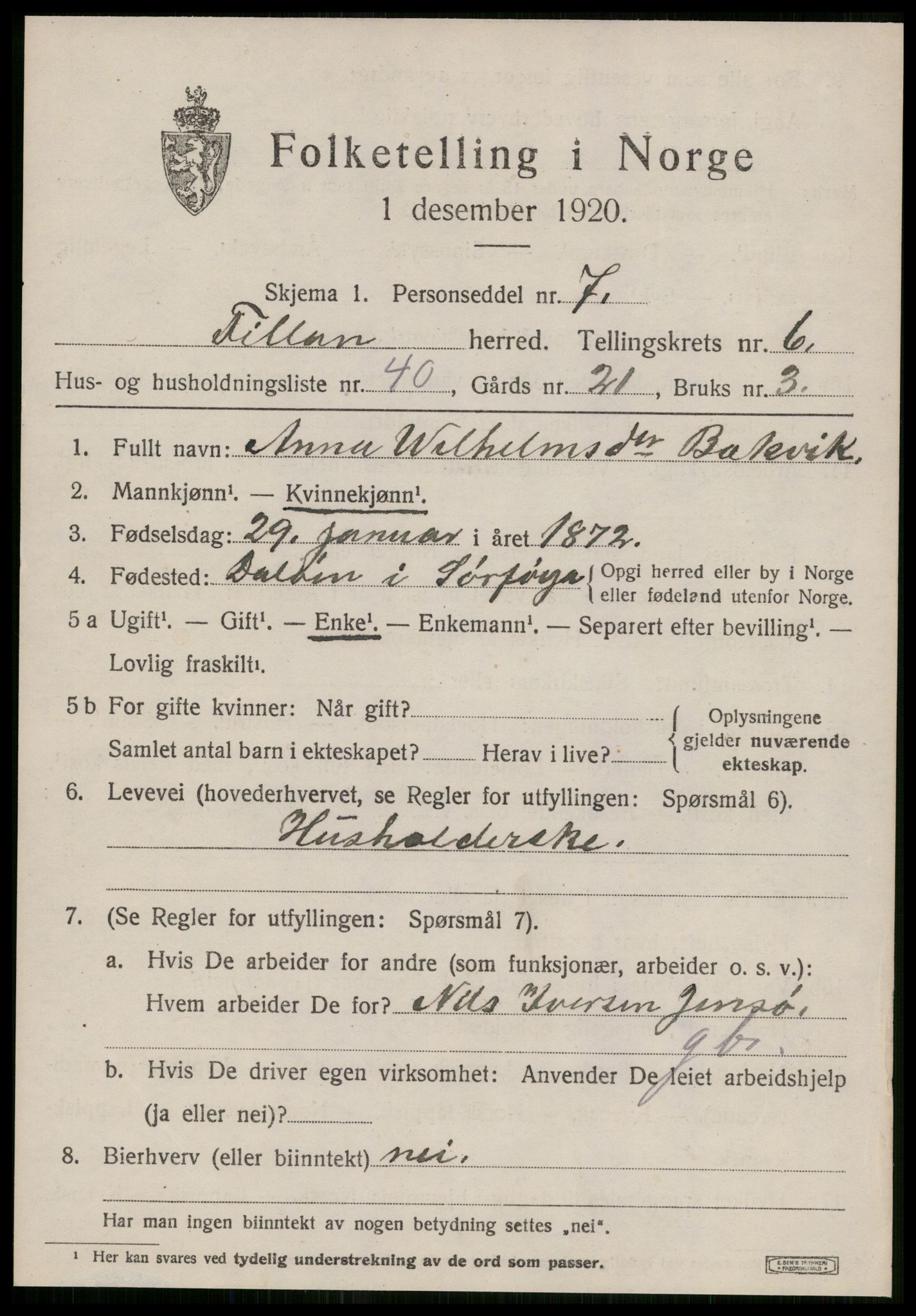 SAT, 1920 census for Fillan, 1920, p. 3044