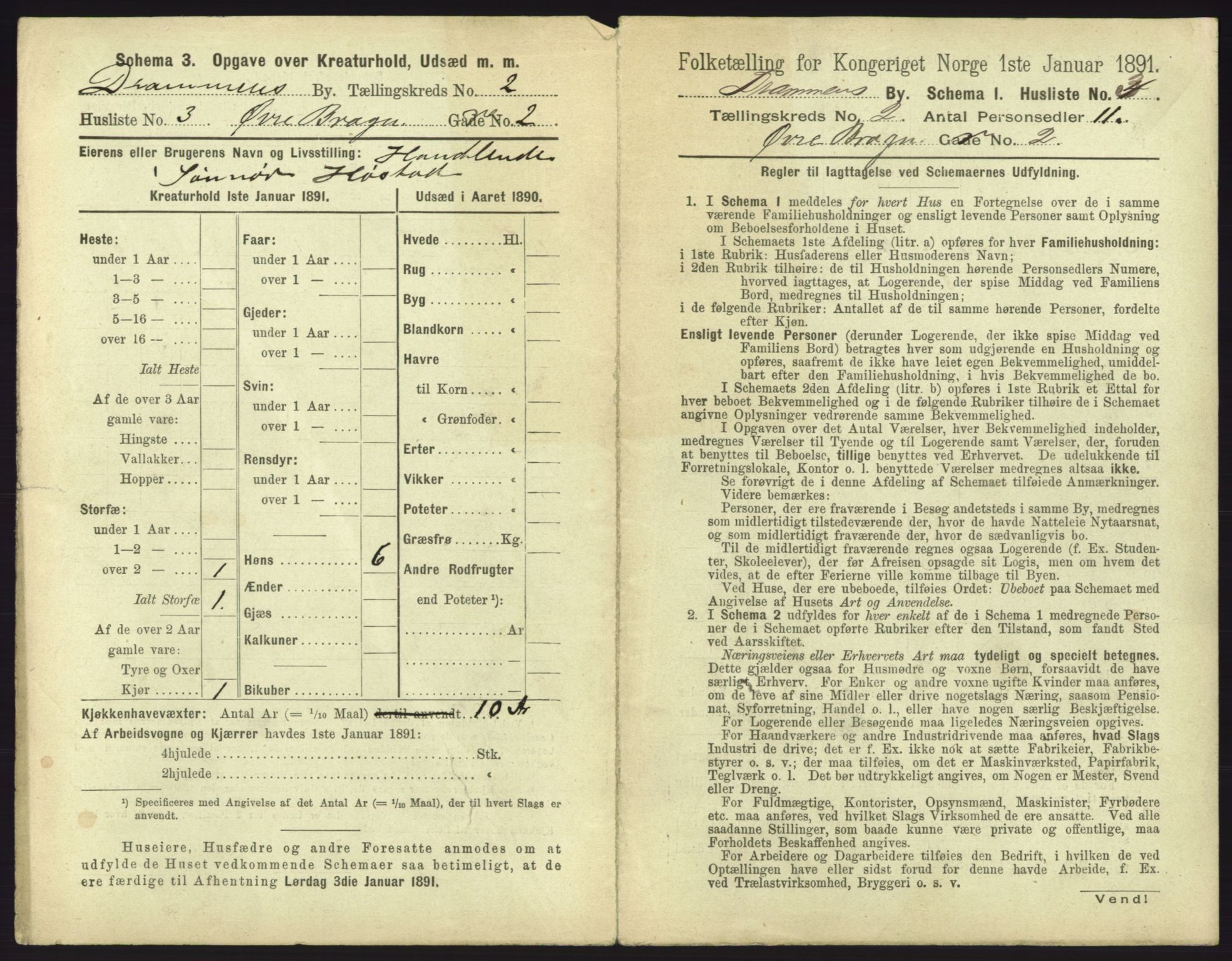 RA, 1891 census for 0602 Drammen, 1891, p. 205