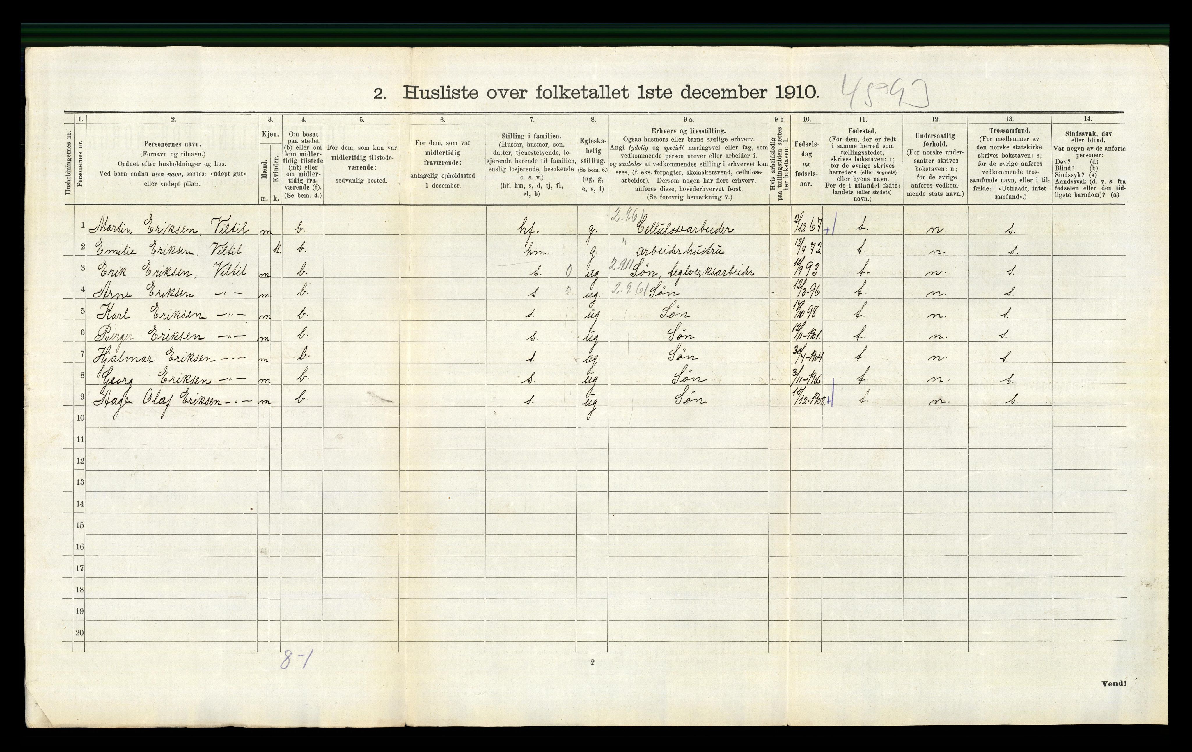 RA, 1910 census for Nedre Eiker, 1910, p. 1518