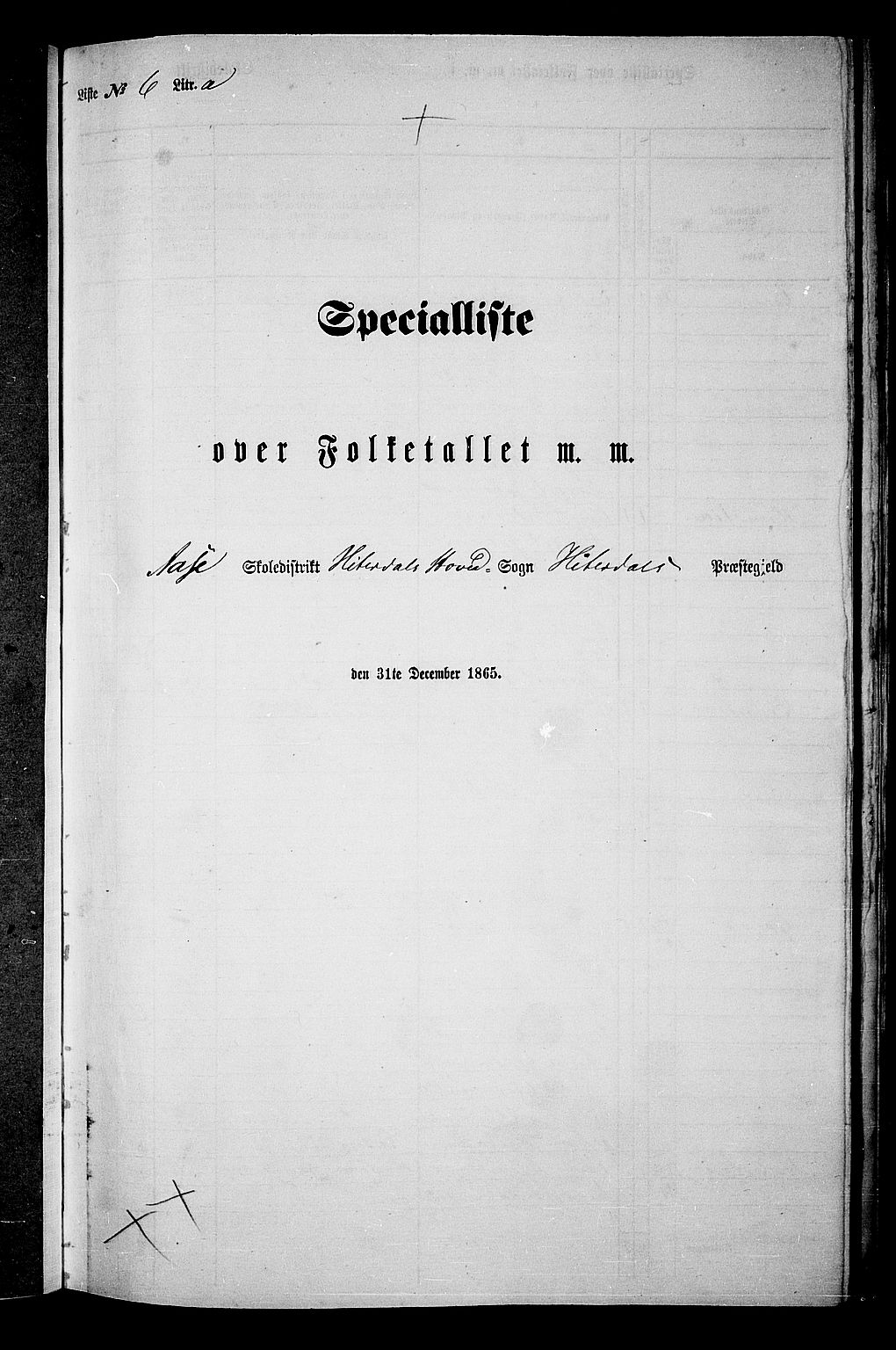 RA, 1865 census for Heddal, 1865, p. 108