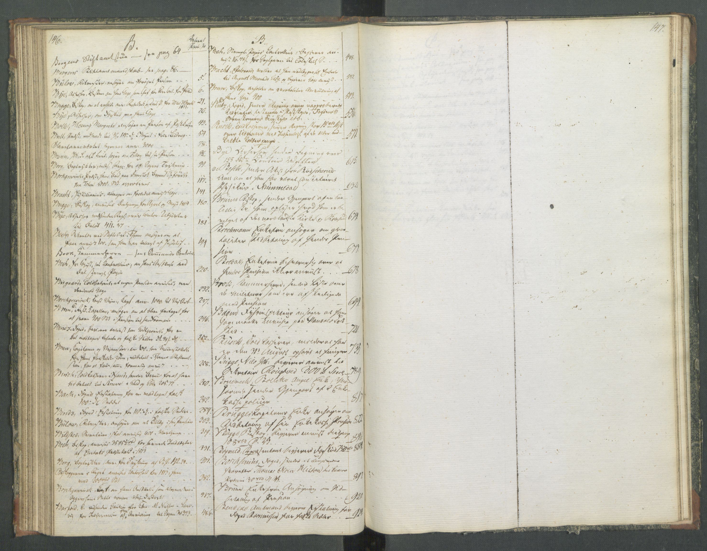 Departementene i 1814, RA/S-3899/Fa/L0014: Bokholderkontoret - Register til journalen, 1814-1815, p. 146-147
