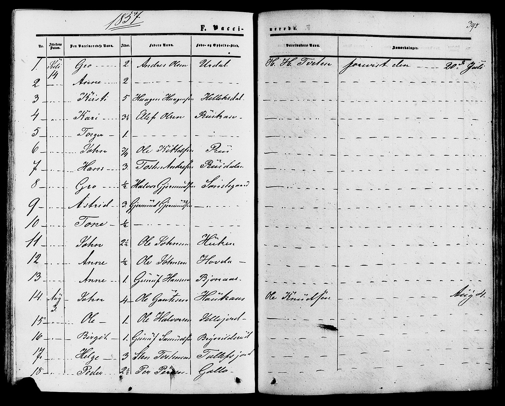 Tinn kirkebøker, SAKO/A-308/F/Fa/L0006: Parish register (official) no. I 6, 1857-1878, p. 395