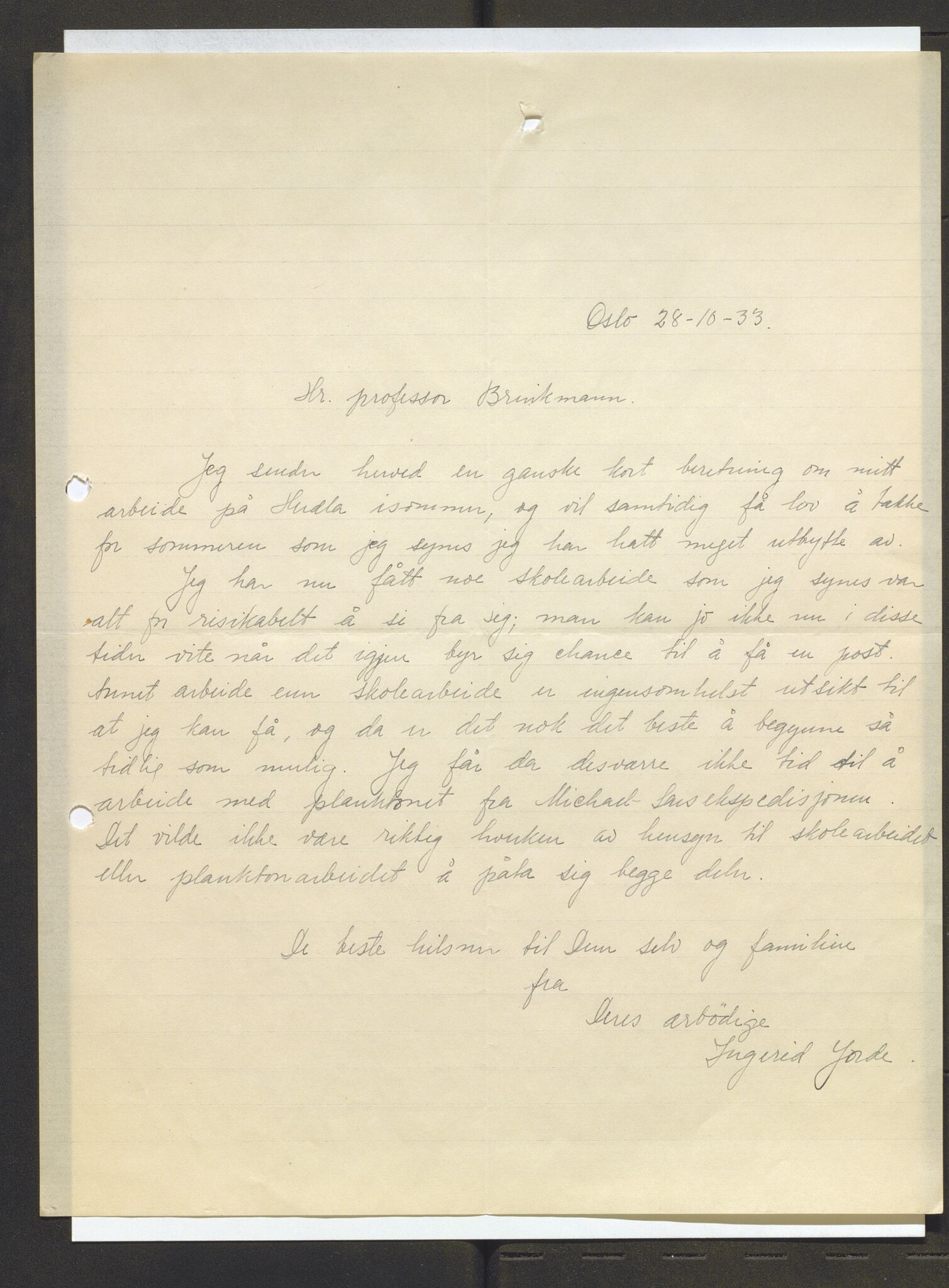 Bergens Museum, AV/SAB-A-17301/13/D/L0002: Korrespondanse , 1928-1940, p. 613