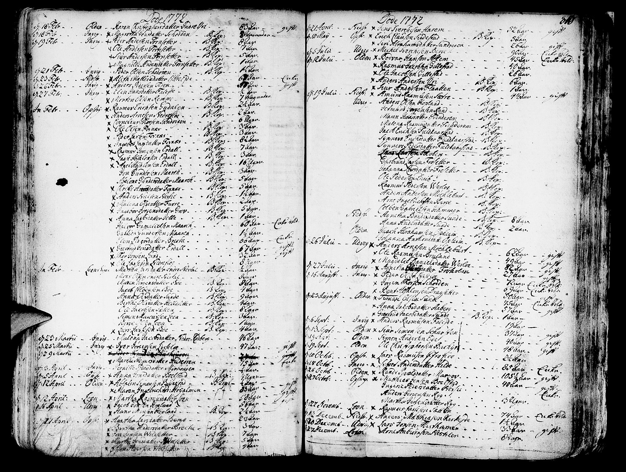 Innvik sokneprestembete, SAB/A-80501: Parish register (official) no. A 1, 1750-1816, p. 310