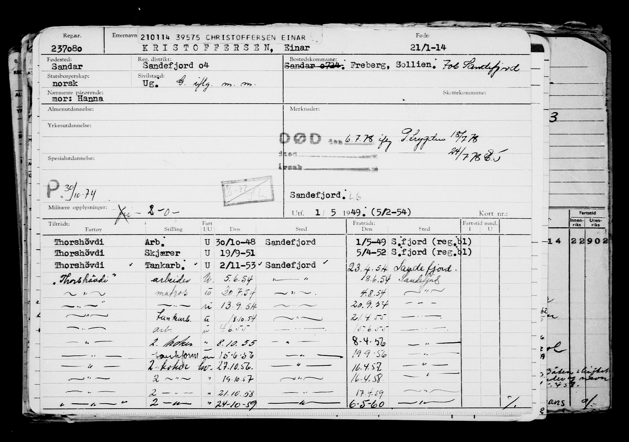 Direktoratet for sjømenn, AV/RA-S-3545/G/Gb/L0118: Hovedkort, 1914, p. 191