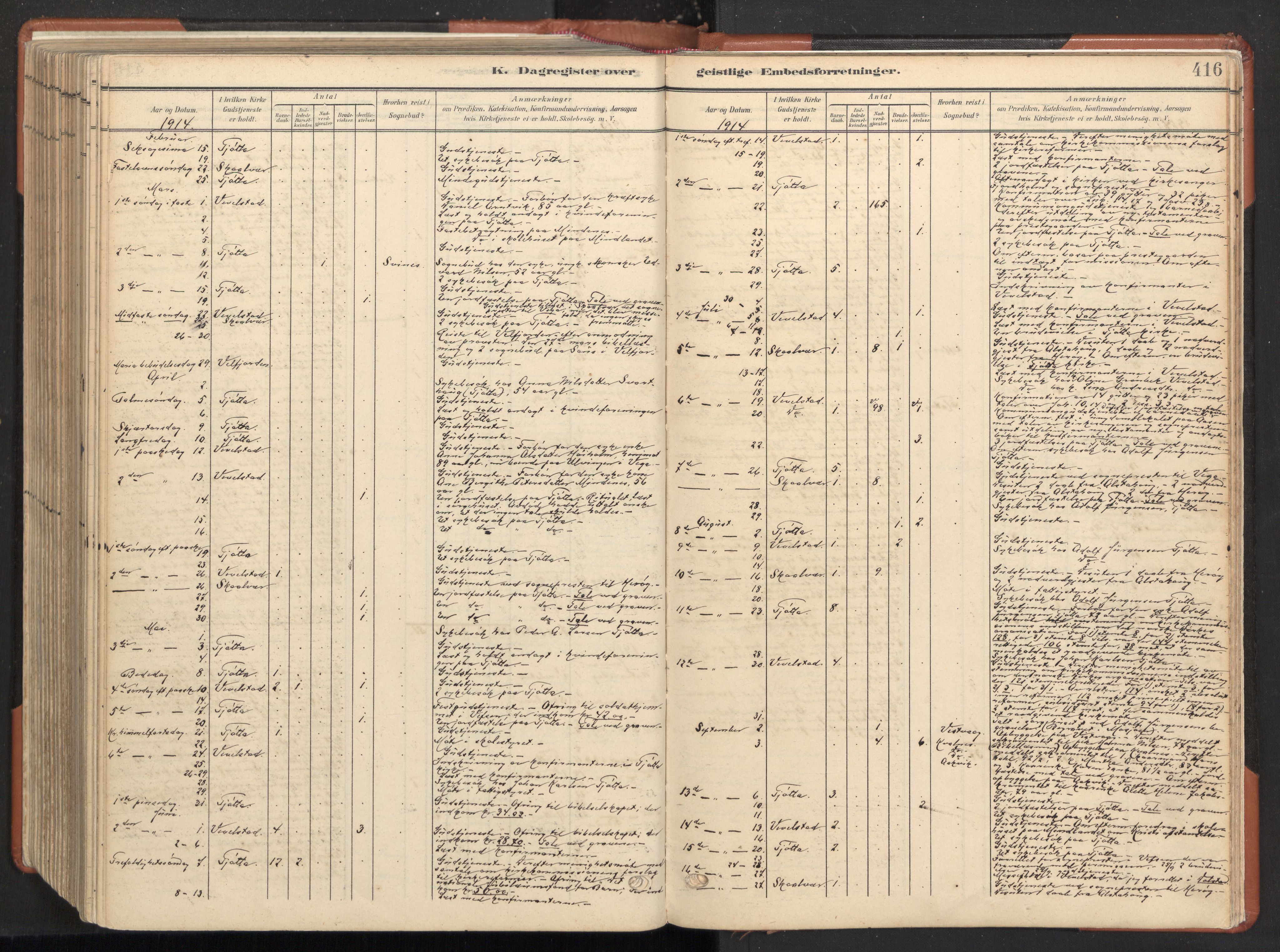 Ministerialprotokoller, klokkerbøker og fødselsregistre - Nordland, AV/SAT-A-1459/817/L0265: Parish register (official) no. 817A05, 1908-1944, p. 416