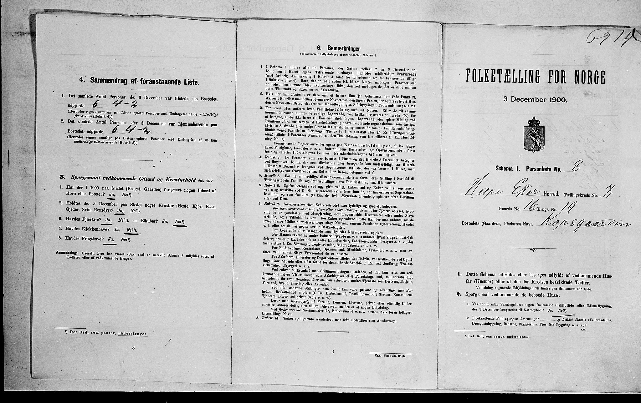 RA, 1900 census for Nedre Eiker, 1900, p. 29