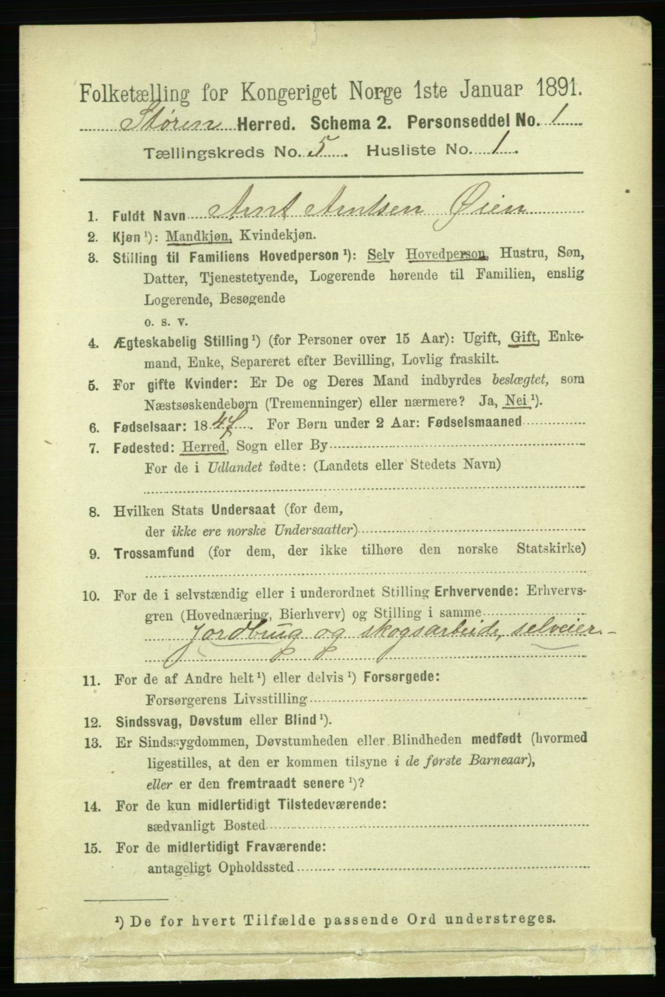 RA, 1891 census for 1648 Støren, 1891, p. 1930