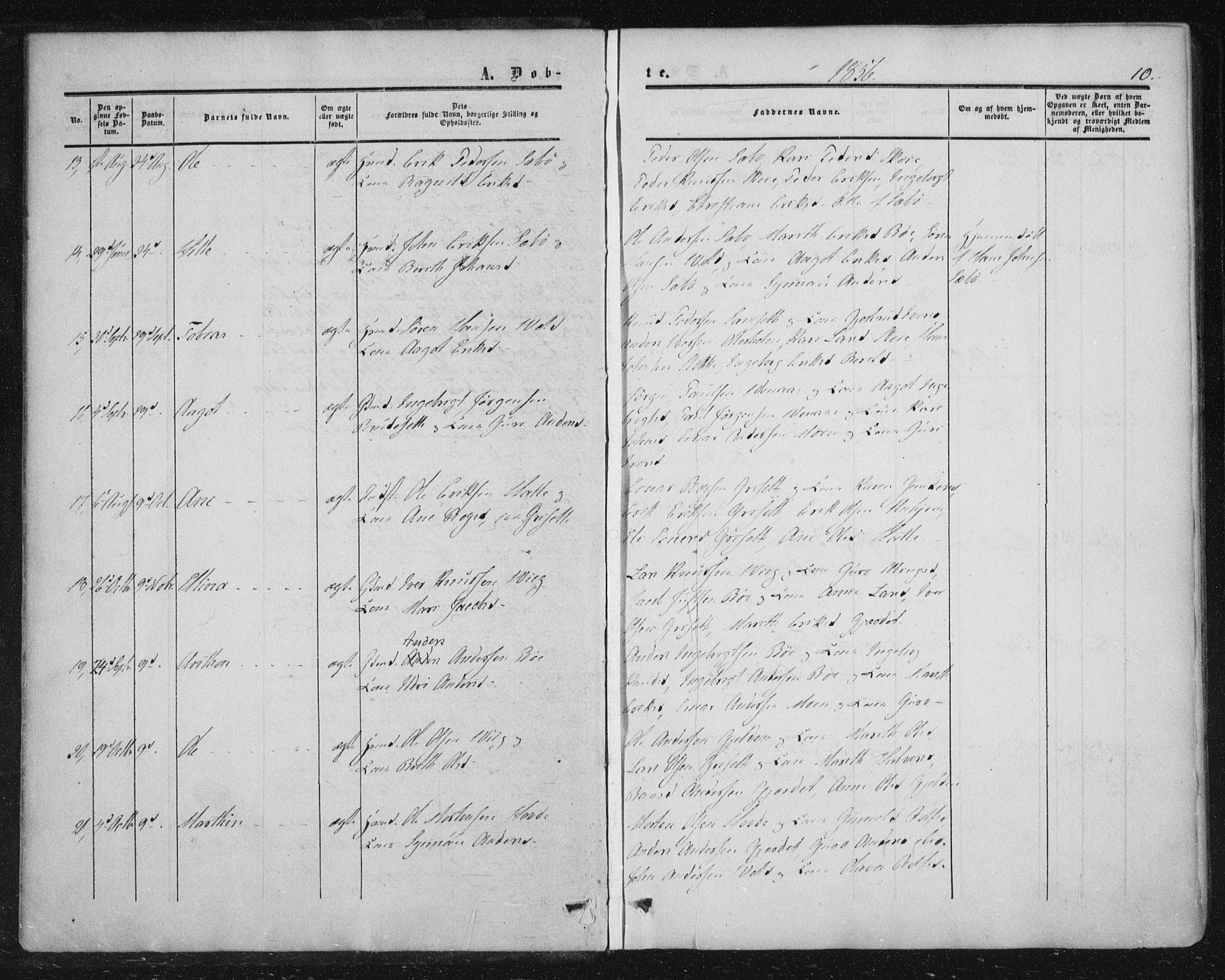 Ministerialprotokoller, klokkerbøker og fødselsregistre - Møre og Romsdal, AV/SAT-A-1454/543/L0562: Parish register (official) no. 543A02, 1854-1884, p. 10