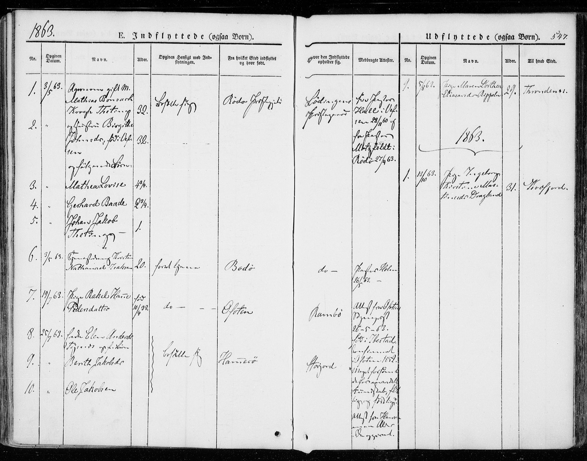 Ministerialprotokoller, klokkerbøker og fødselsregistre - Nordland, SAT/A-1459/872/L1033: Parish register (official) no. 872A08, 1840-1863, p. 547