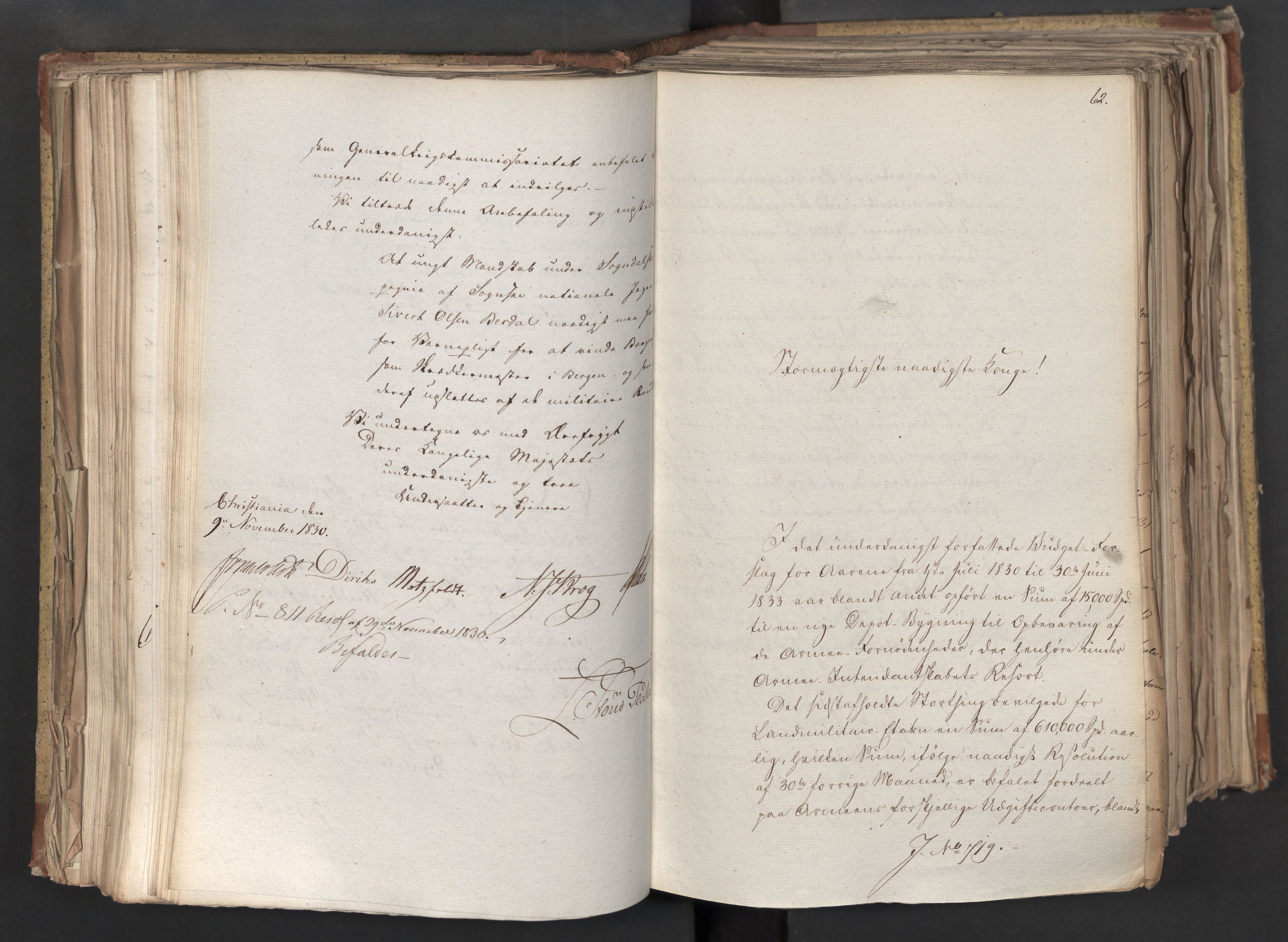 Statsrådsavdelingen i Stockholm, AV/RA-S-1003/D/Da/L0068: Regjeringsinnstillinger nr. 660-876, 1830, p. 201