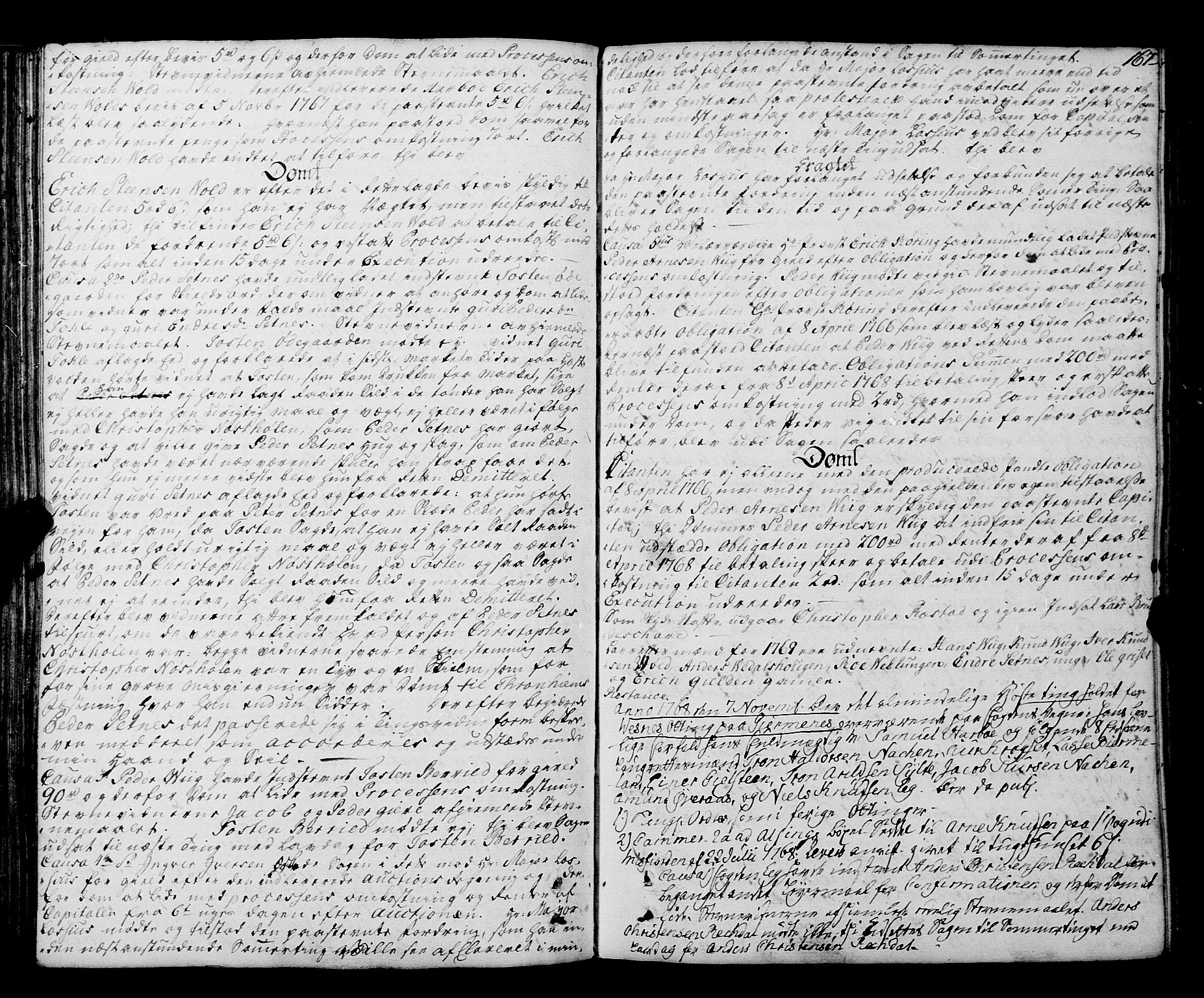 Romsdal sorenskriveri, SAT/A-4149/1/1/1A/L0015: Tingbok, 1765-1775, p. 166b-167a