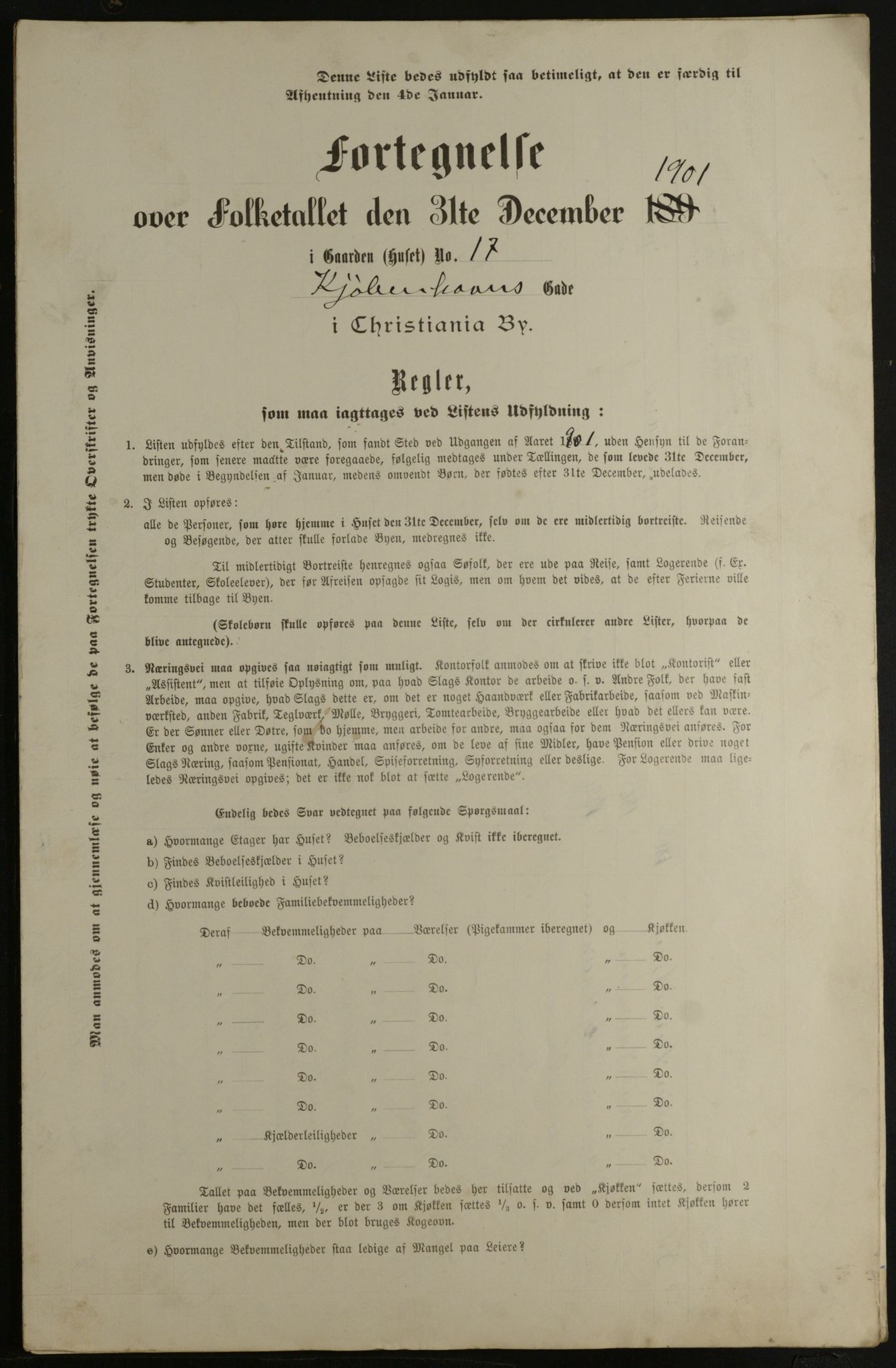 OBA, Municipal Census 1901 for Kristiania, 1901, p. 8477