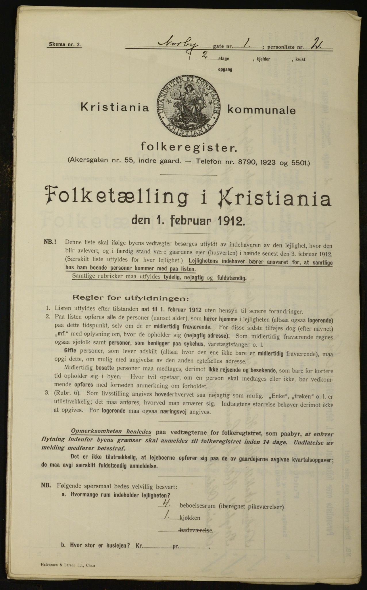 OBA, Municipal Census 1912 for Kristiania, 1912, p. 72014