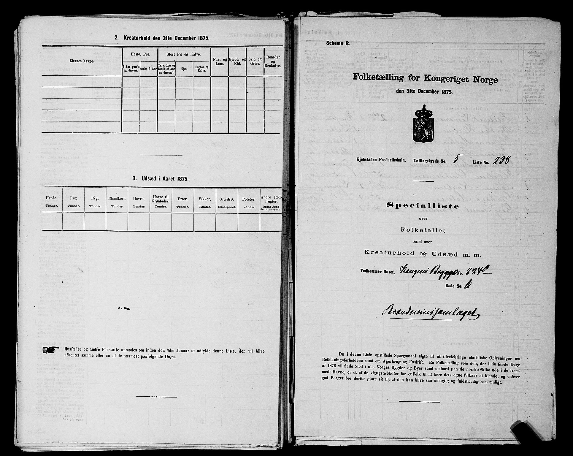 RA, 1875 census for 0101P Fredrikshald, 1875, p. 567