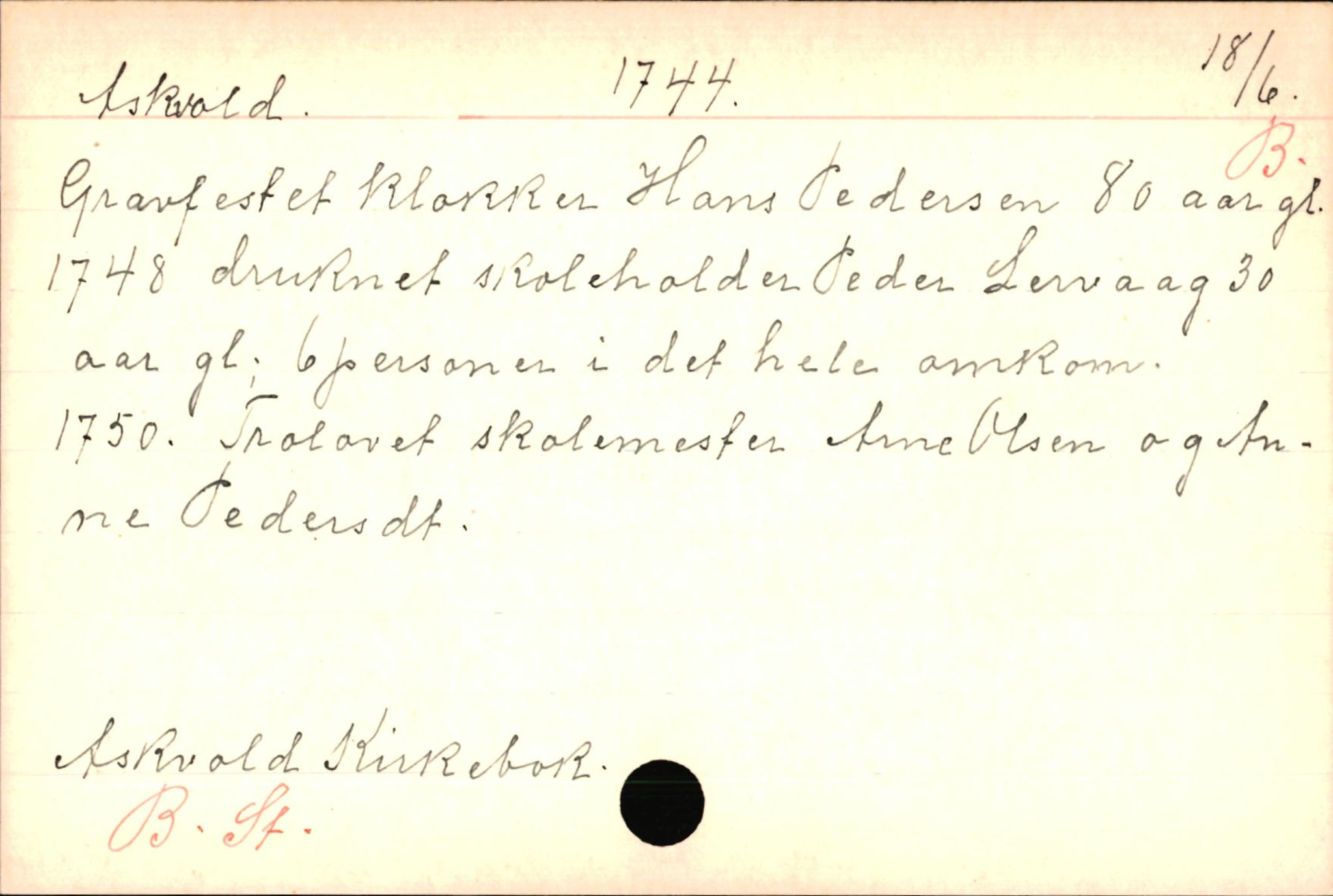 Haugen, Johannes - lærer, SAB/SAB/PA-0036/01/L0001: Om klokkere og lærere, 1521-1904, p. 6500