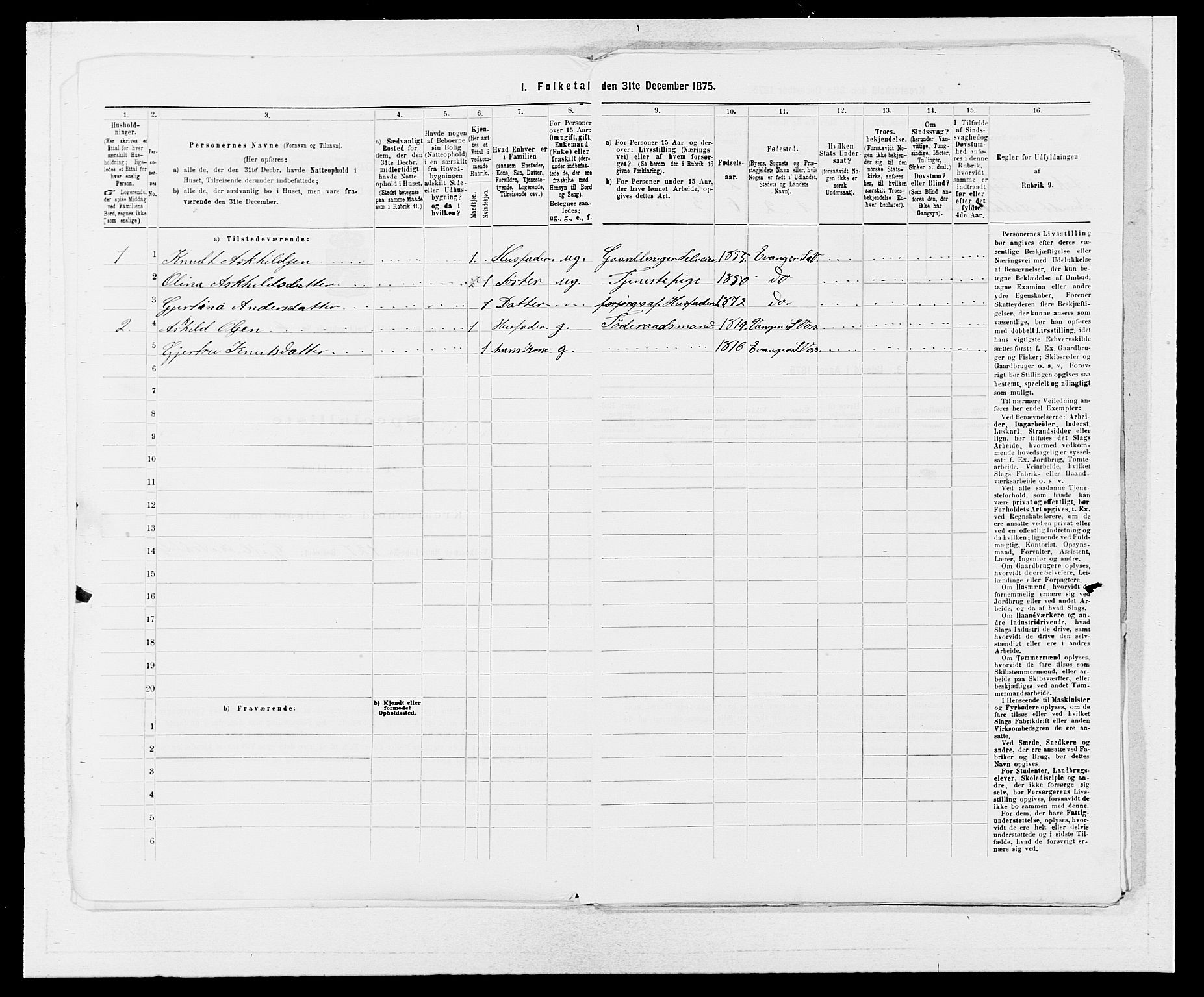 SAB, 1875 census for 1235P Voss, 1875, p. 2222