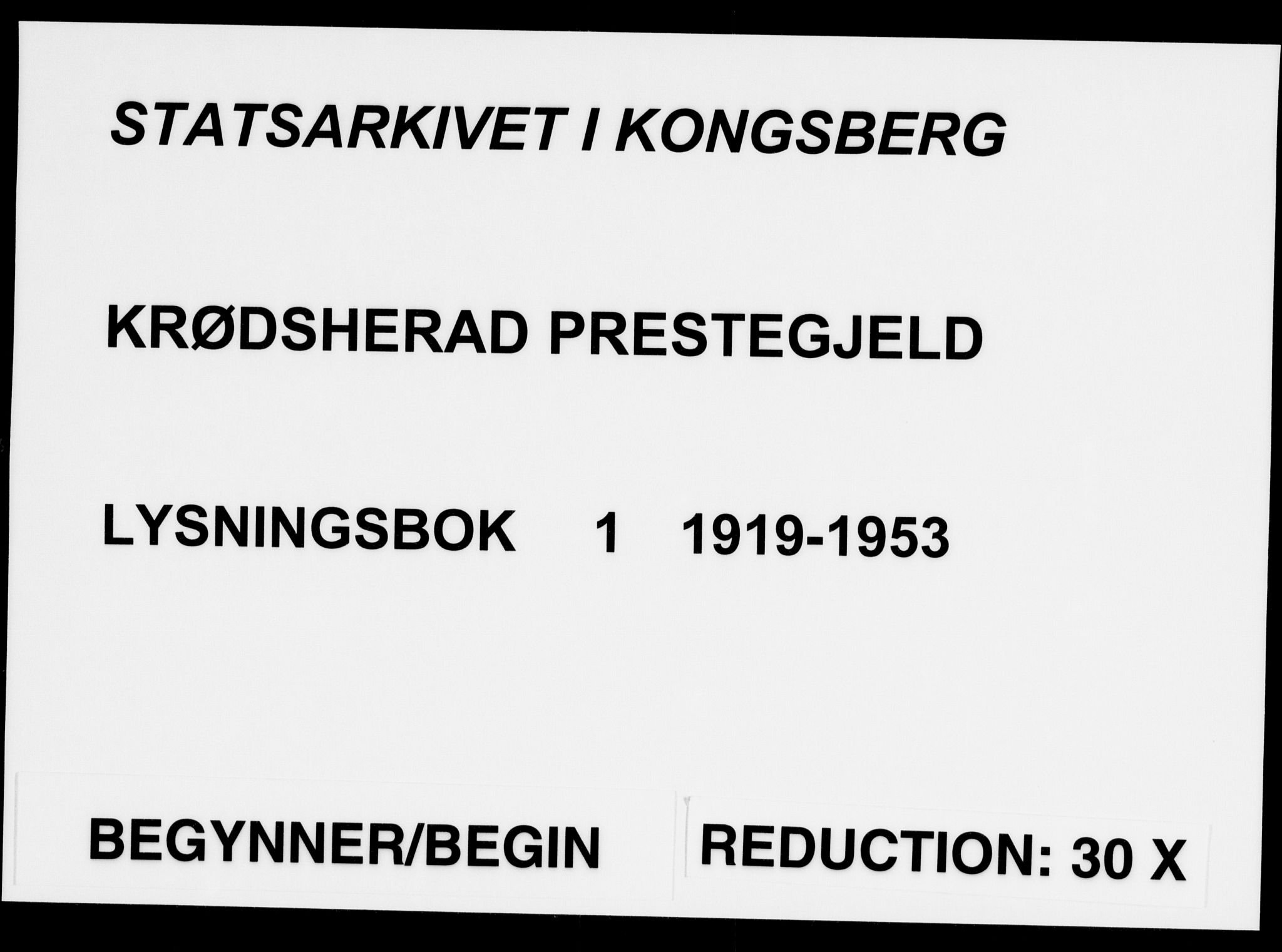 Krødsherad kirkebøker, AV/SAKO-A-19/H/Ha/L0001: Banns register no. 1, 1919-1953
