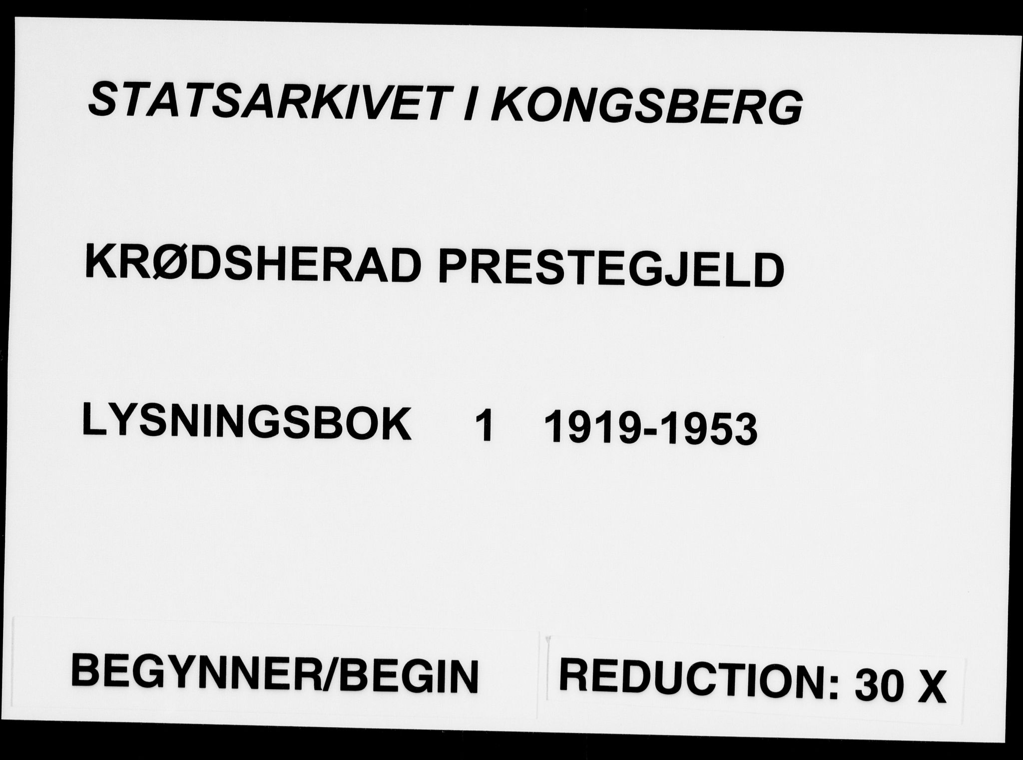 Krødsherad kirkebøker, SAKO/A-19/H/Ha/L0001: Banns register no. 1, 1919-1953