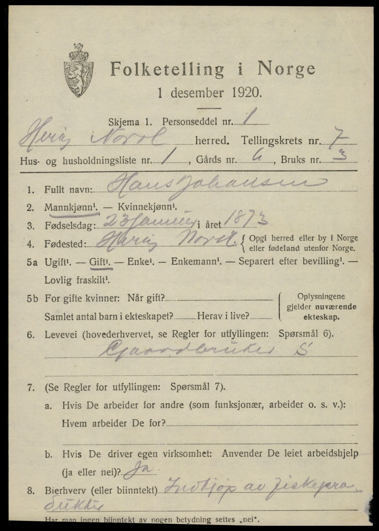 SAT, 1920 census for Herøy, 1920, p. 4514