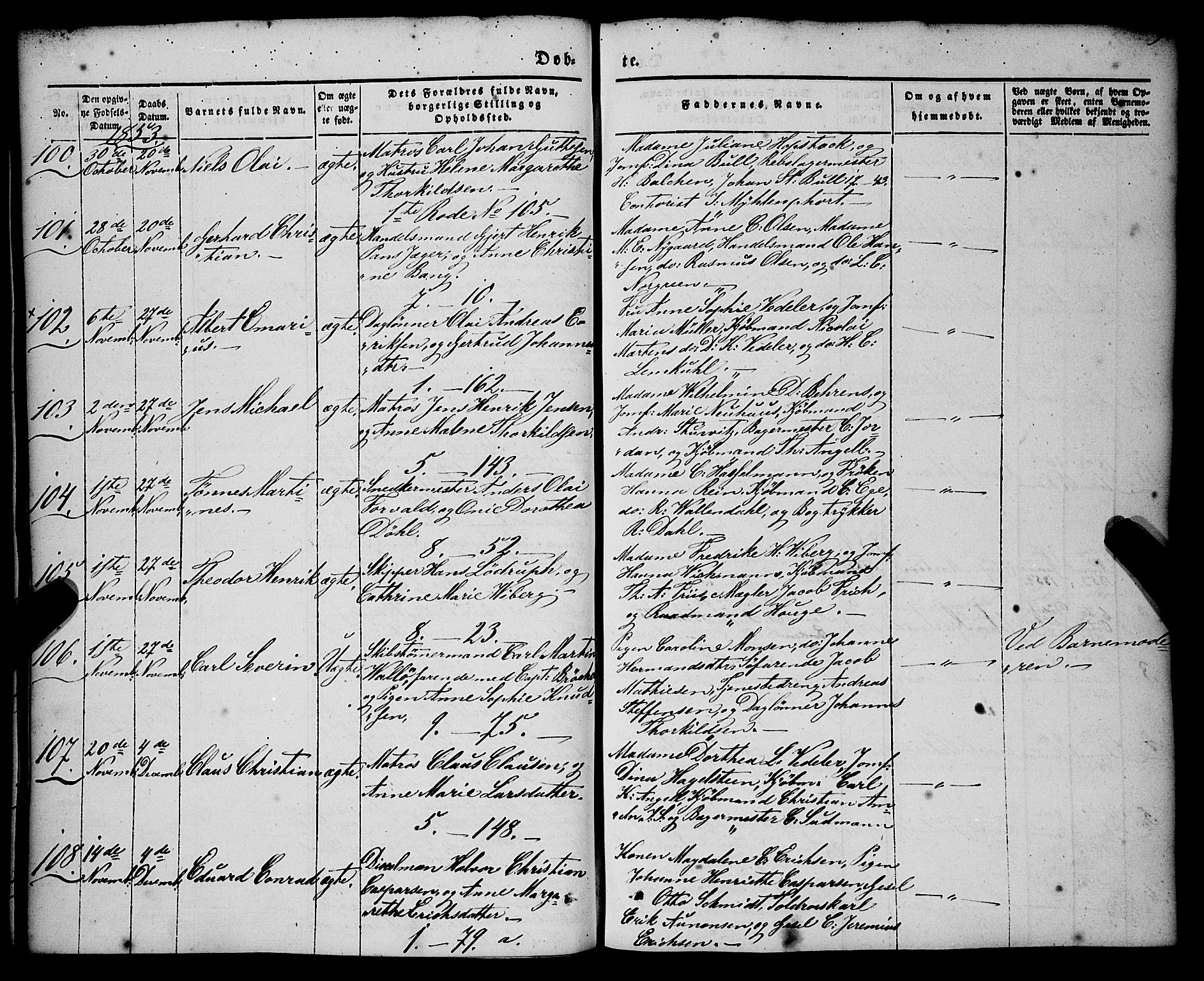 Nykirken Sokneprestembete, SAB/A-77101/H/Haa/L0014: Parish register (official) no. B 1, 1844-1858, p. 90