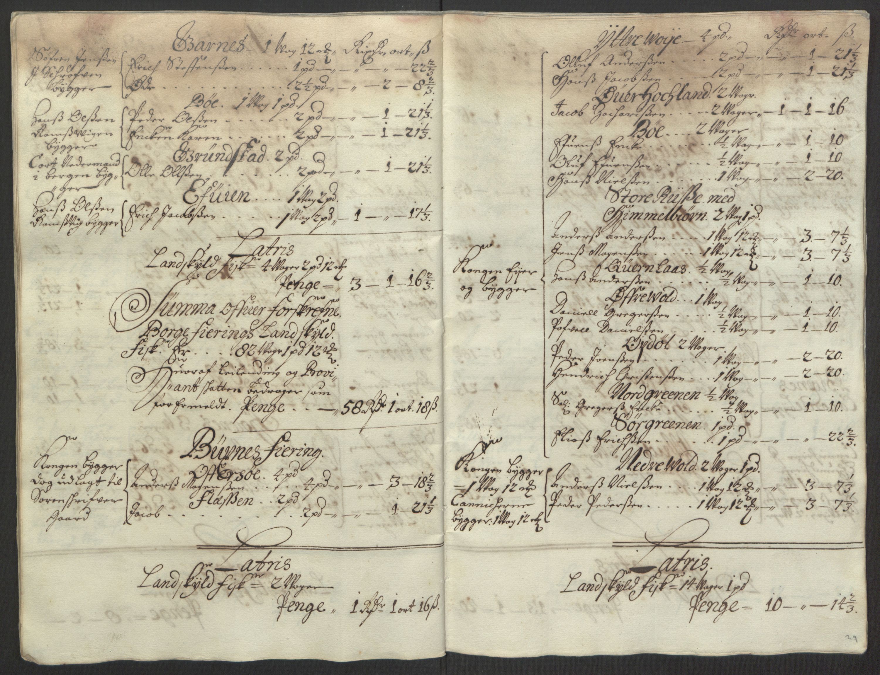 Rentekammeret inntil 1814, Reviderte regnskaper, Fogderegnskap, RA/EA-4092/R67/L4677: Fogderegnskap Vesterålen, Andenes og Lofoten, 1694-1695, p. 43