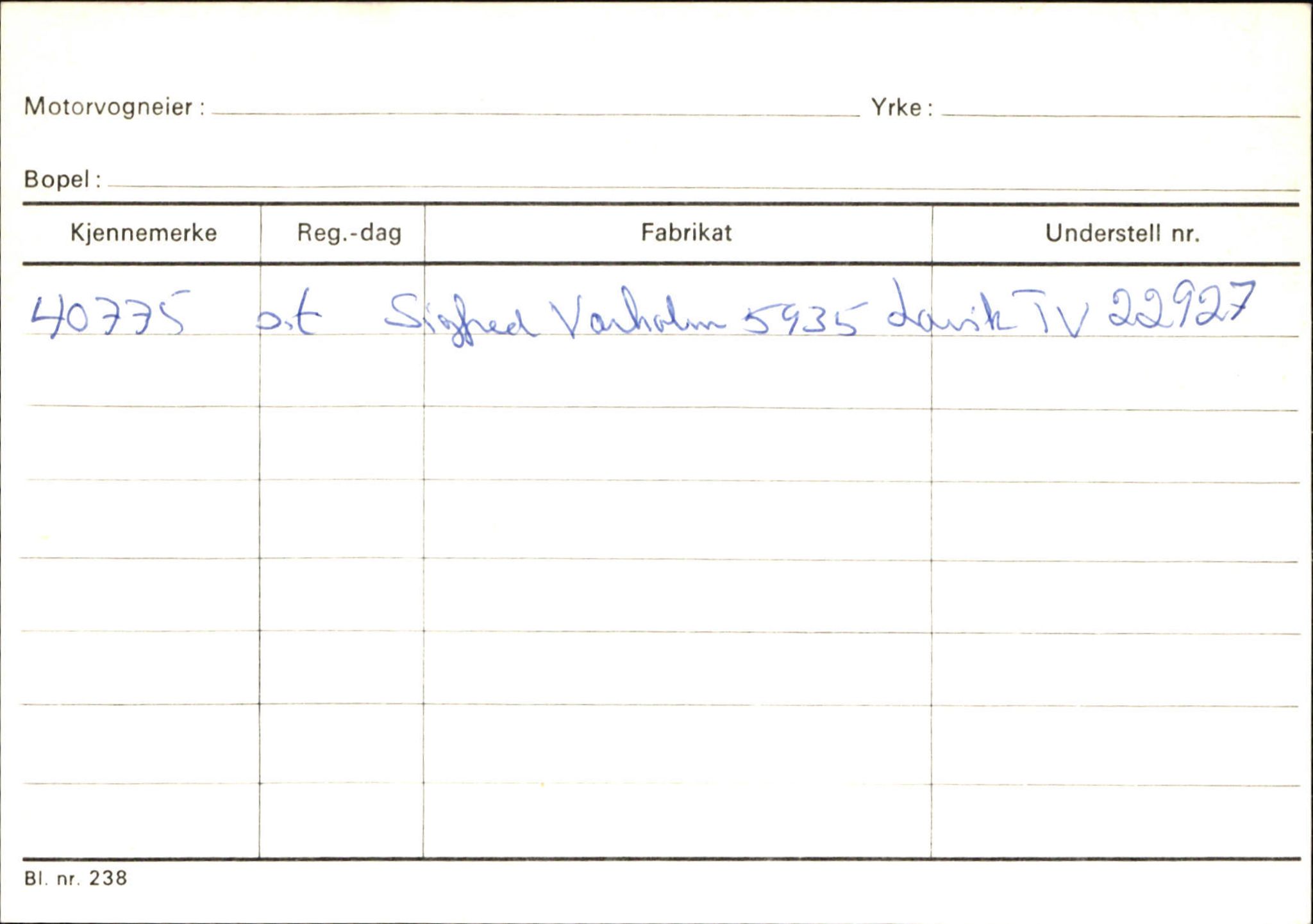 Statens vegvesen, Sogn og Fjordane vegkontor, AV/SAB-A-5301/4/F/L0133: Eigarregister Bremanger A-Å. Gaular A-H, 1945-1975, p. 2308