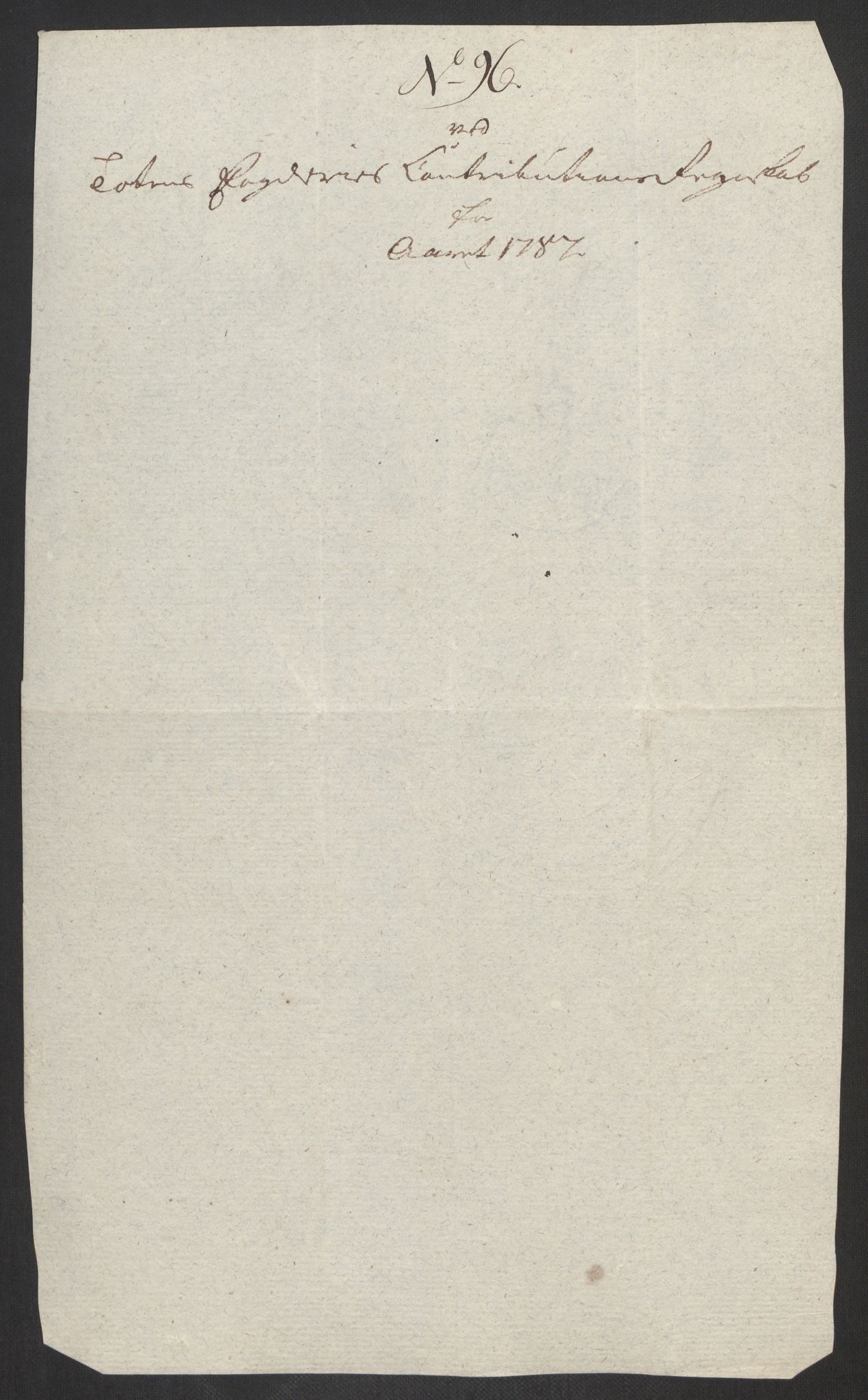 Rentekammeret inntil 1814, Reviderte regnskaper, Fogderegnskap, AV/RA-EA-4092/R19/L1374: Fogderegnskap Toten, Hadeland og Vardal, 1787, p. 285