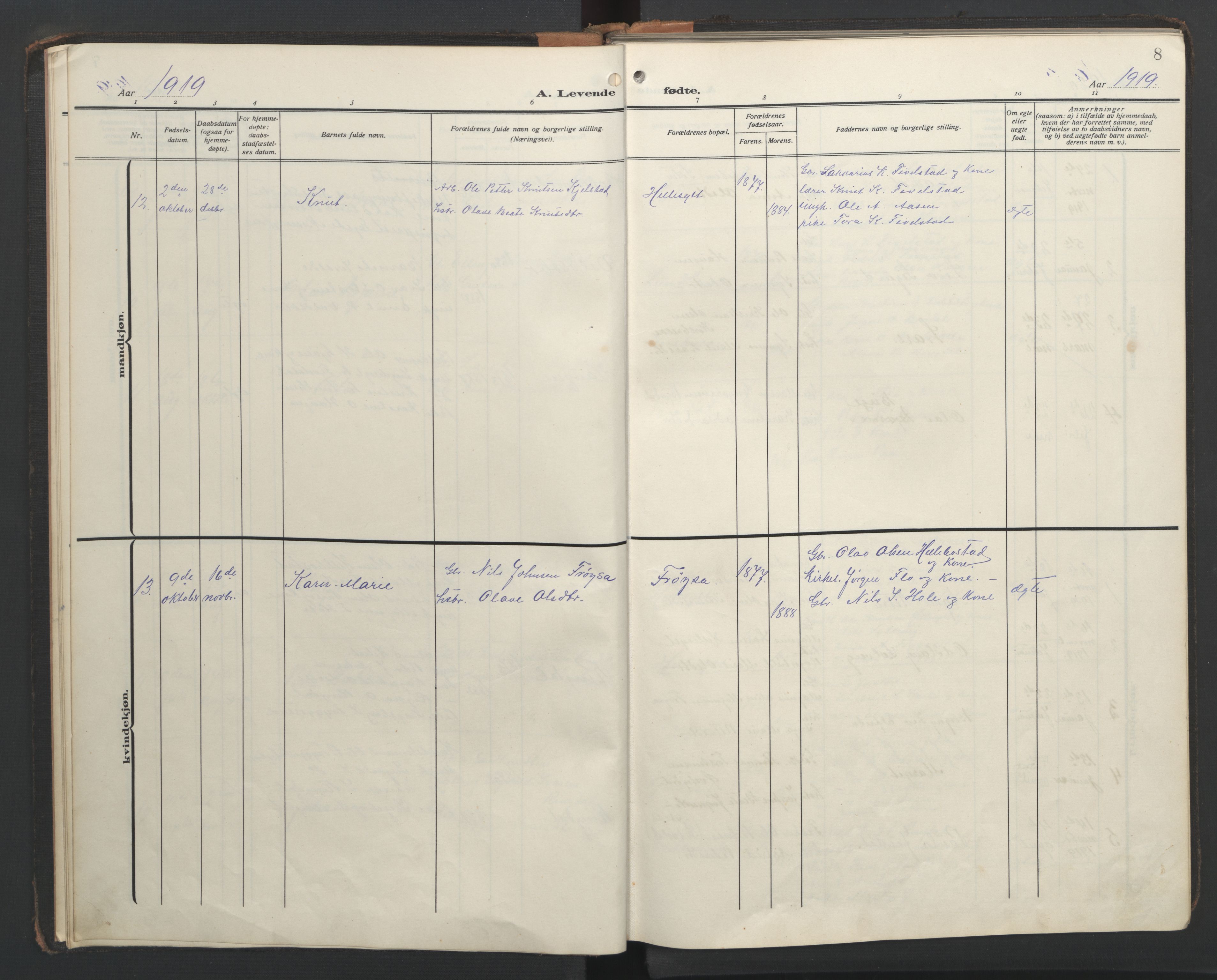 Ministerialprotokoller, klokkerbøker og fødselsregistre - Møre og Romsdal, AV/SAT-A-1454/517/L0232: Parish register (copy) no. 517C05, 1910-1946, p. 8