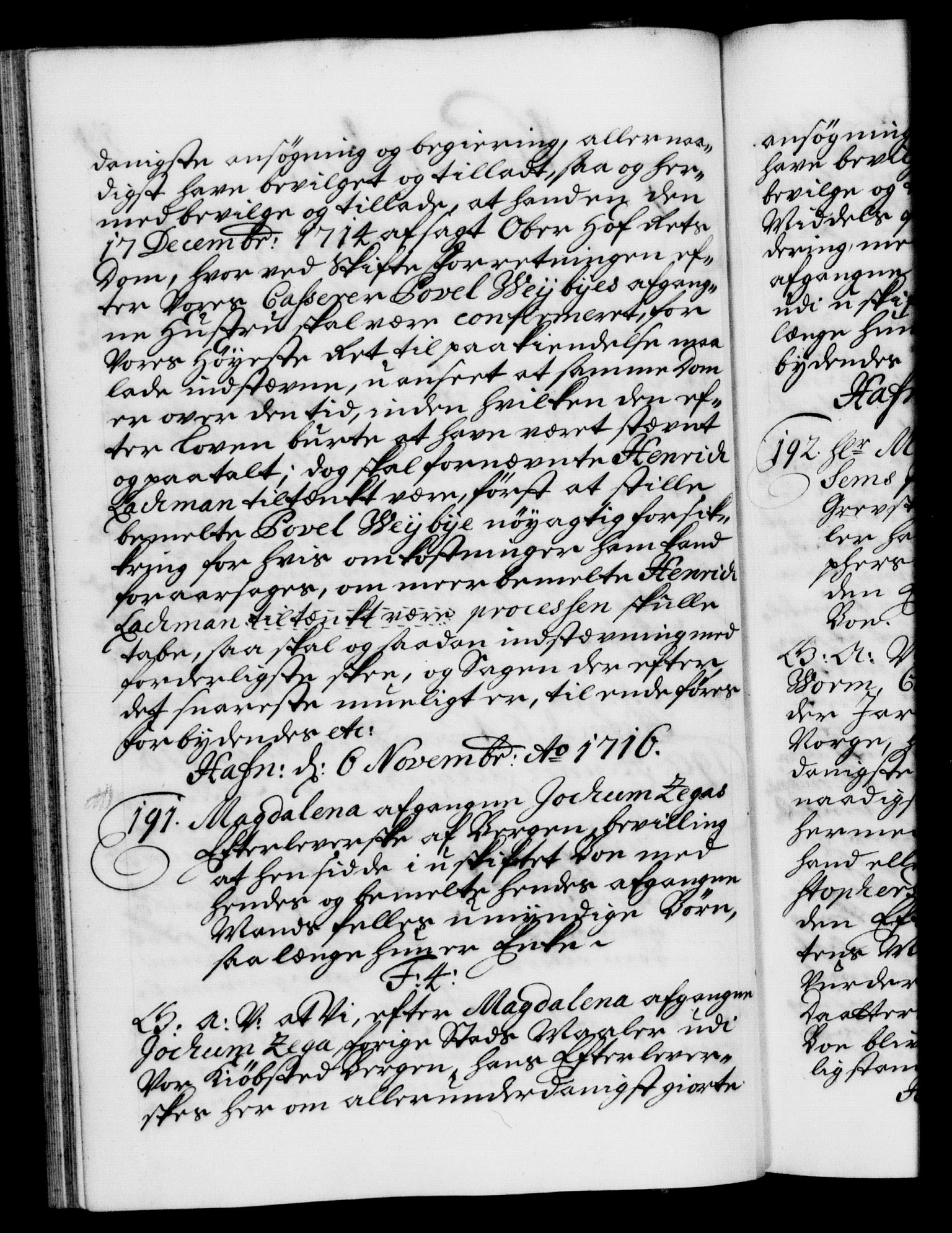 Danske Kanselli 1572-1799, AV/RA-EA-3023/F/Fc/Fca/Fcaa/L0022: Norske registre, 1716-1719, p. 89b