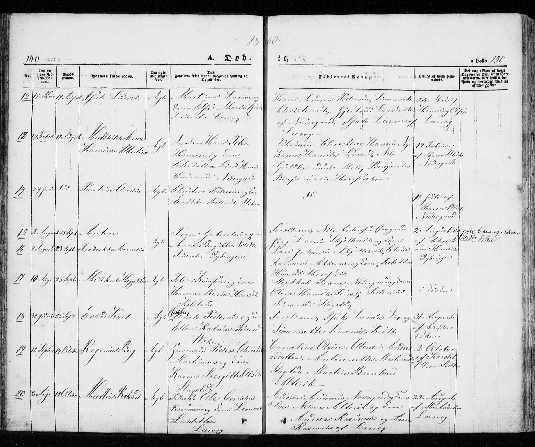 Trondenes sokneprestkontor, AV/SATØ-S-1319/H/Ha/L0010kirke: Parish register (official) no. 10, 1840-1865, p. 149-150