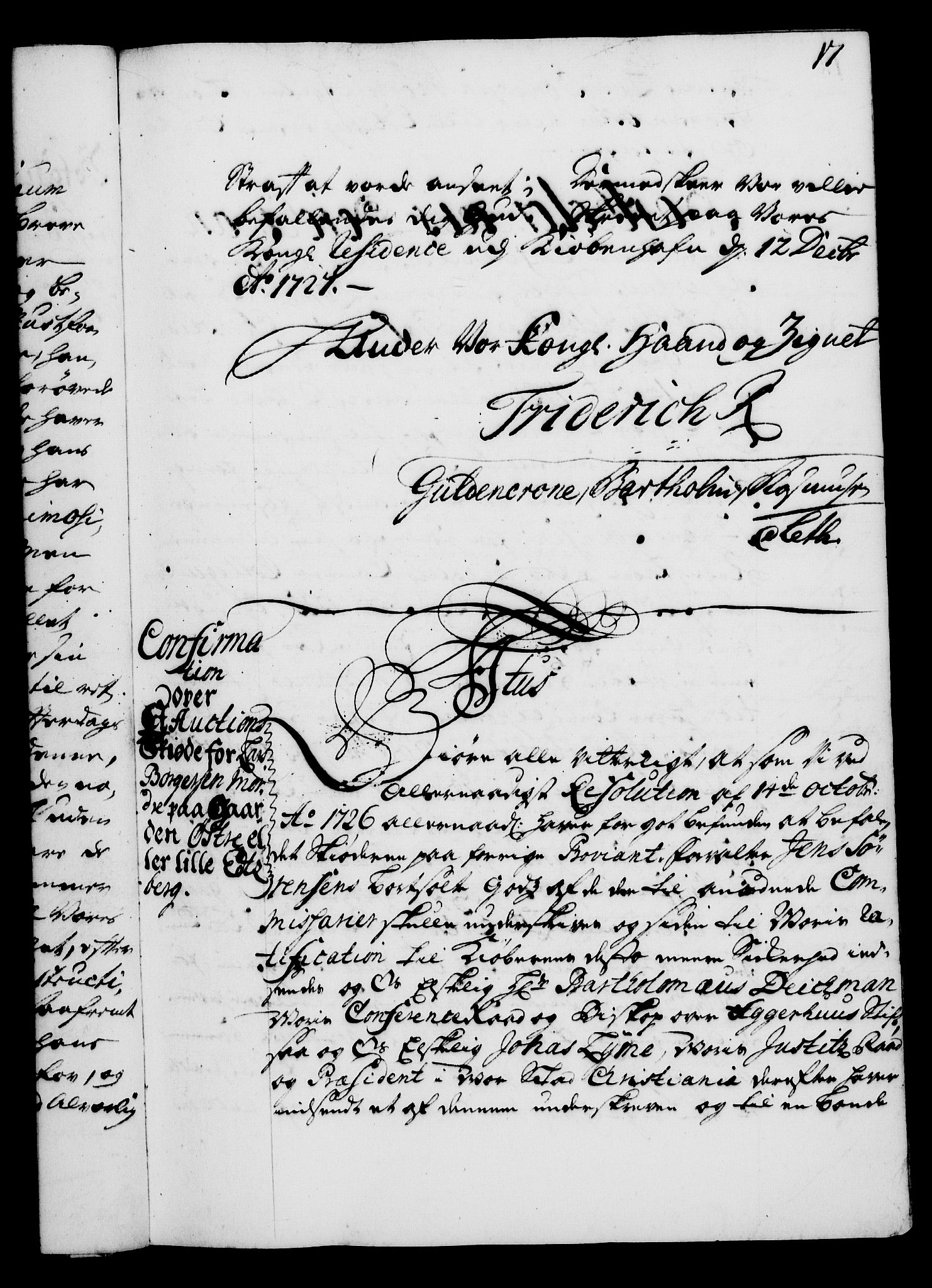 Rentekammeret, Kammerkanselliet, RA/EA-3111/G/Gg/Gga/L0003: Norsk ekspedisjonsprotokoll med register (merket RK 53.3), 1727-1734, p. 17