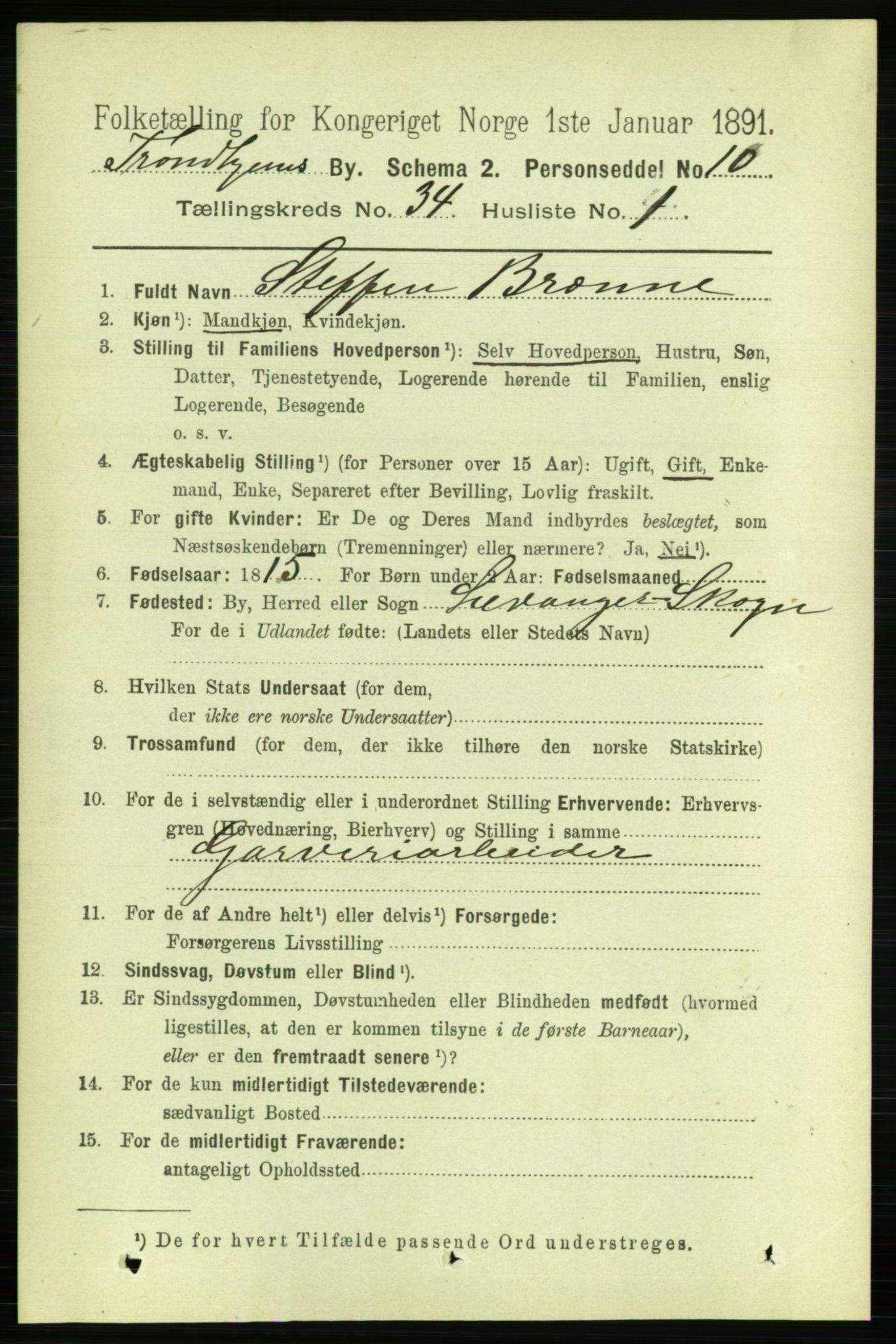 RA, 1891 census for 1601 Trondheim, 1891, p. 25699