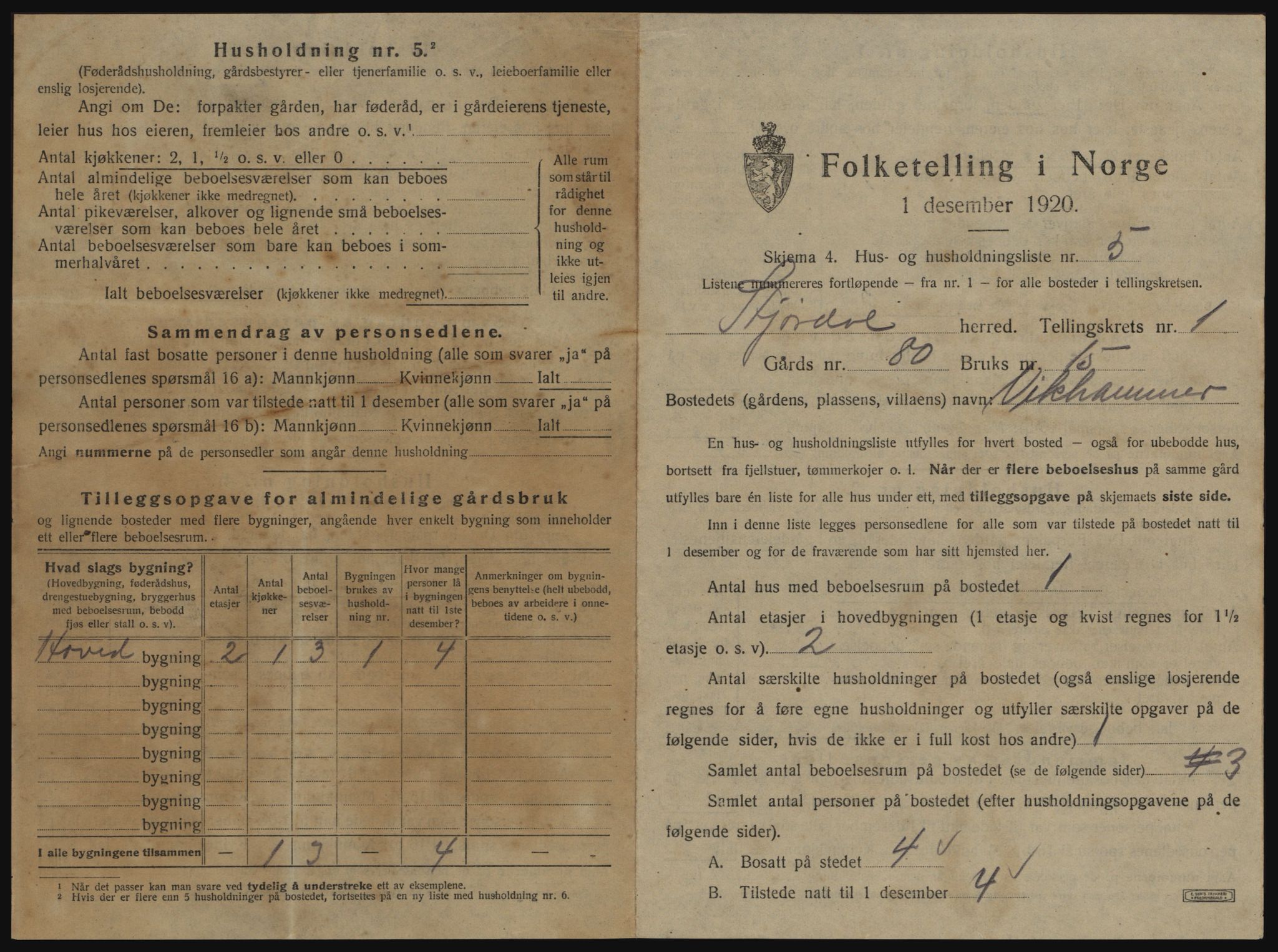 SAT, 1920 census for Stjørdal, 1920, p. 52