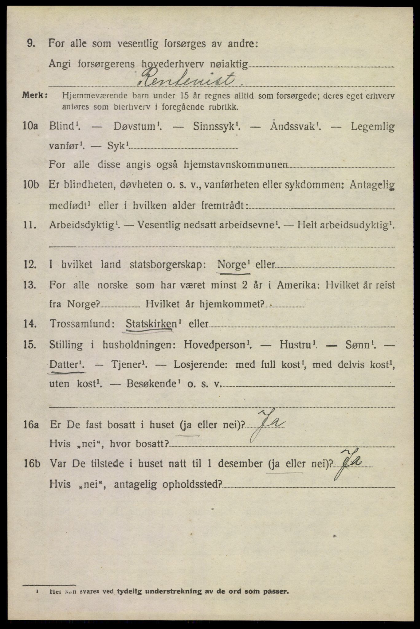 SAKO, 1920 census for Andebu, 1920, p. 6623